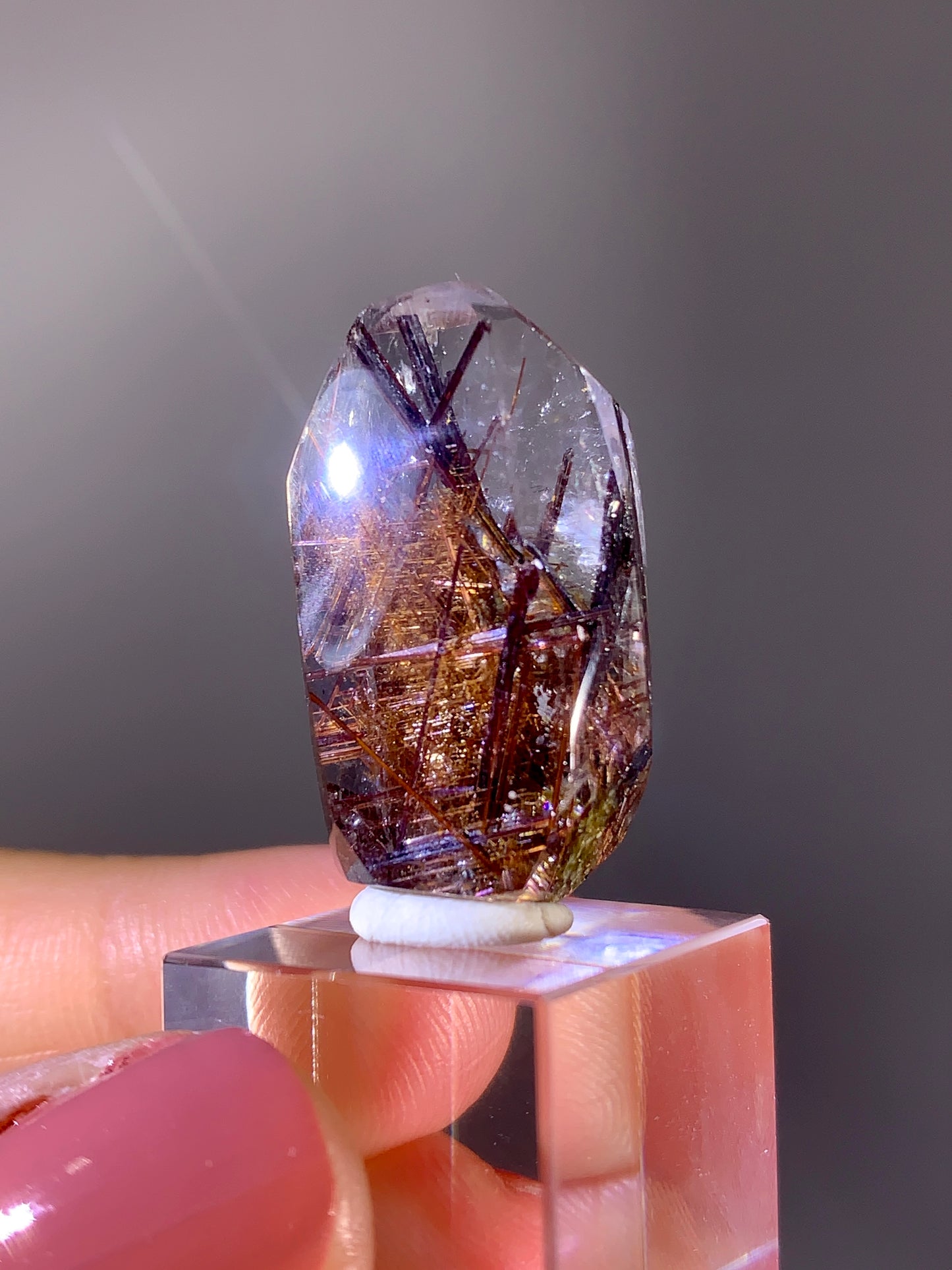 High-Quality Copper & Red Sagenite Rutile Freeform from Brazil