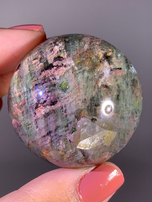High-Quality Large Colorful Garden Quartz Sphere with Floating Quartz in Quartz | Zambia