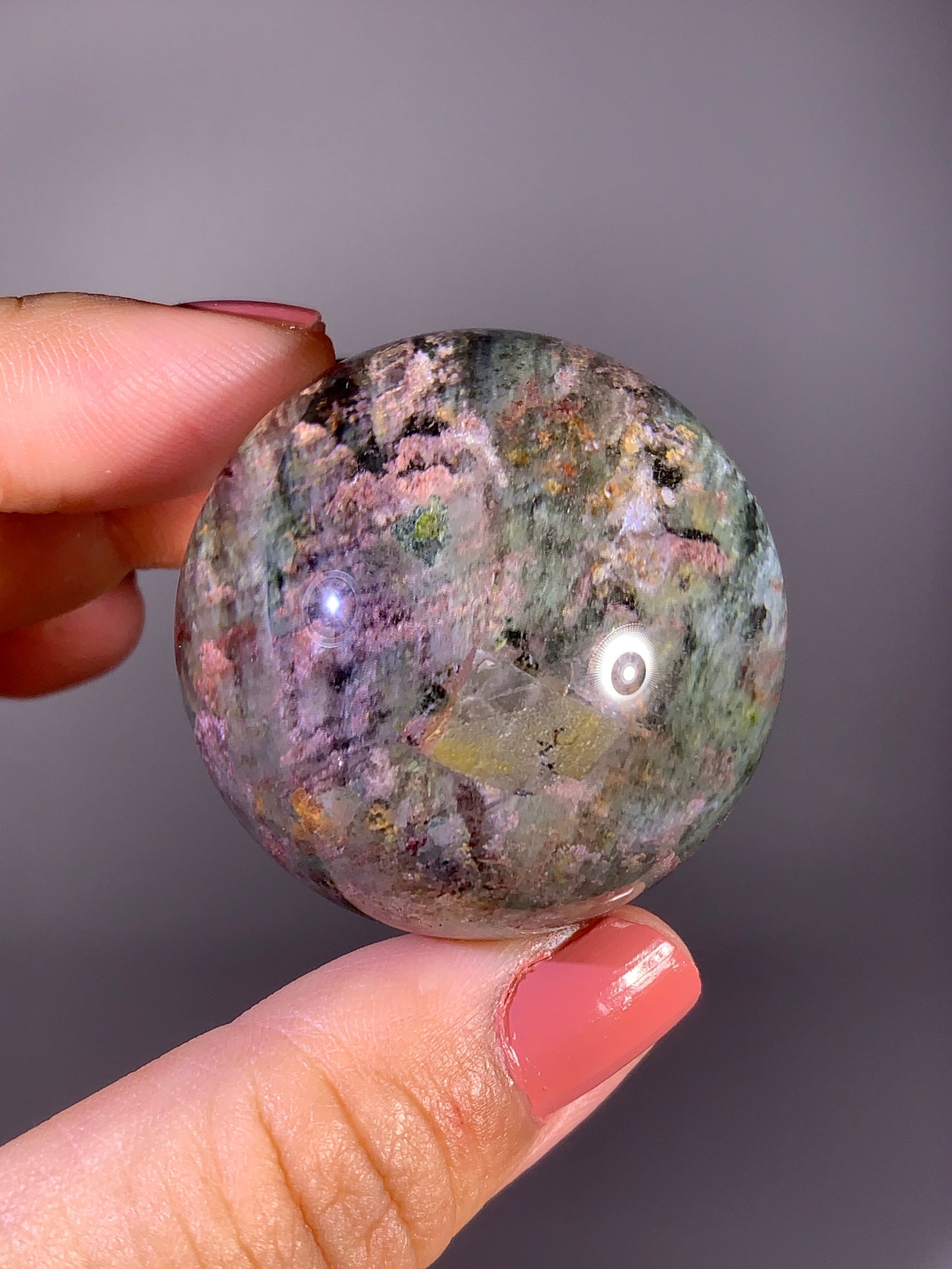 High-Quality Large Colorful Garden Quartz Sphere with Floating Quartz in Quartz | Zambia
