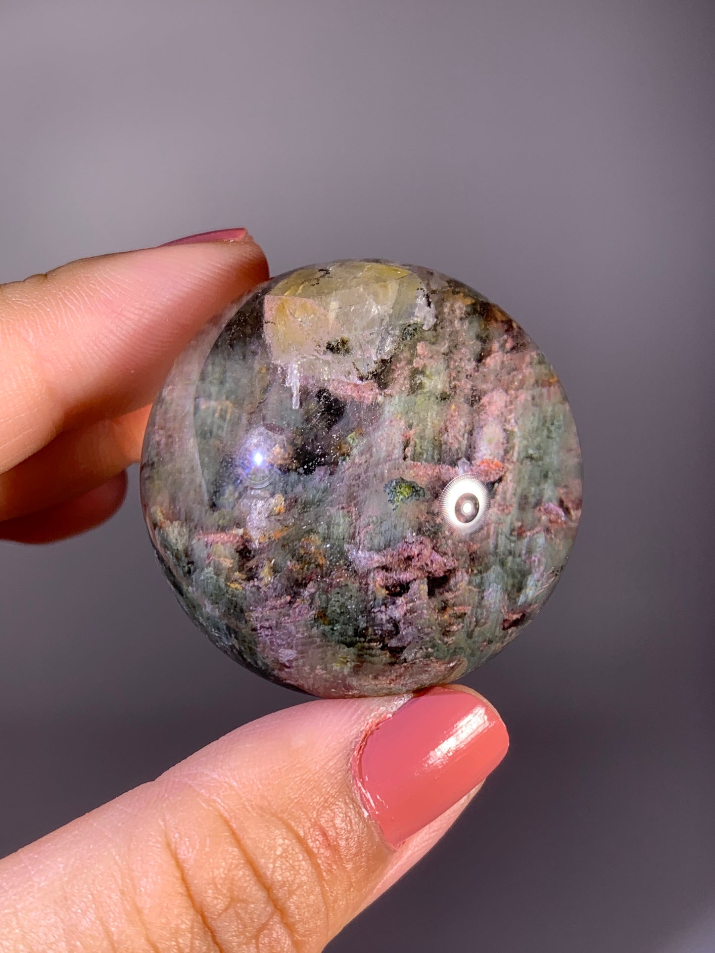 High-Quality Large Colorful Garden Quartz Sphere with Floating Quartz in Quartz | Zambia