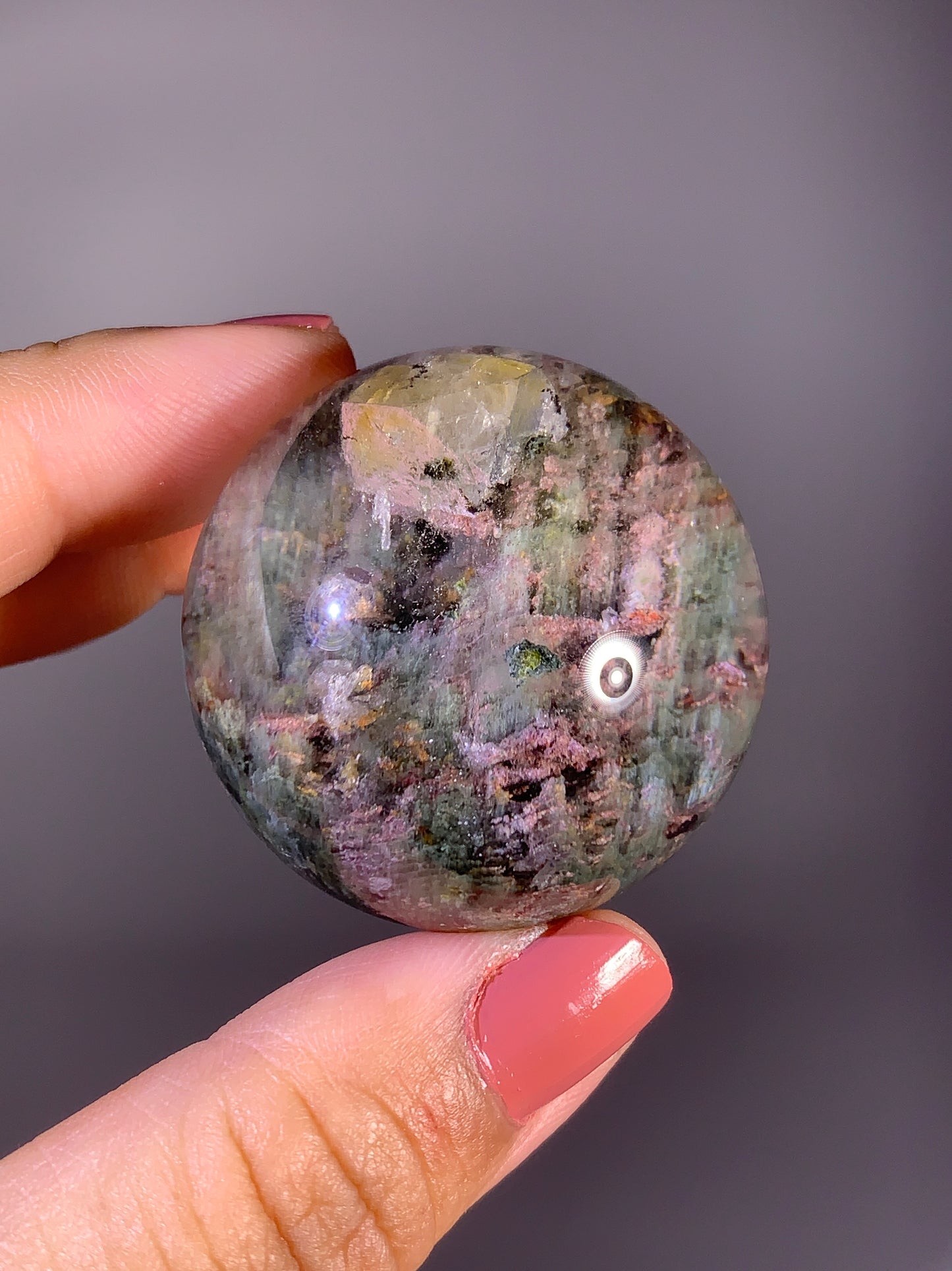 High-Quality Large Colorful Garden Quartz Sphere with Floating Quartz in Quartz | Zambia
