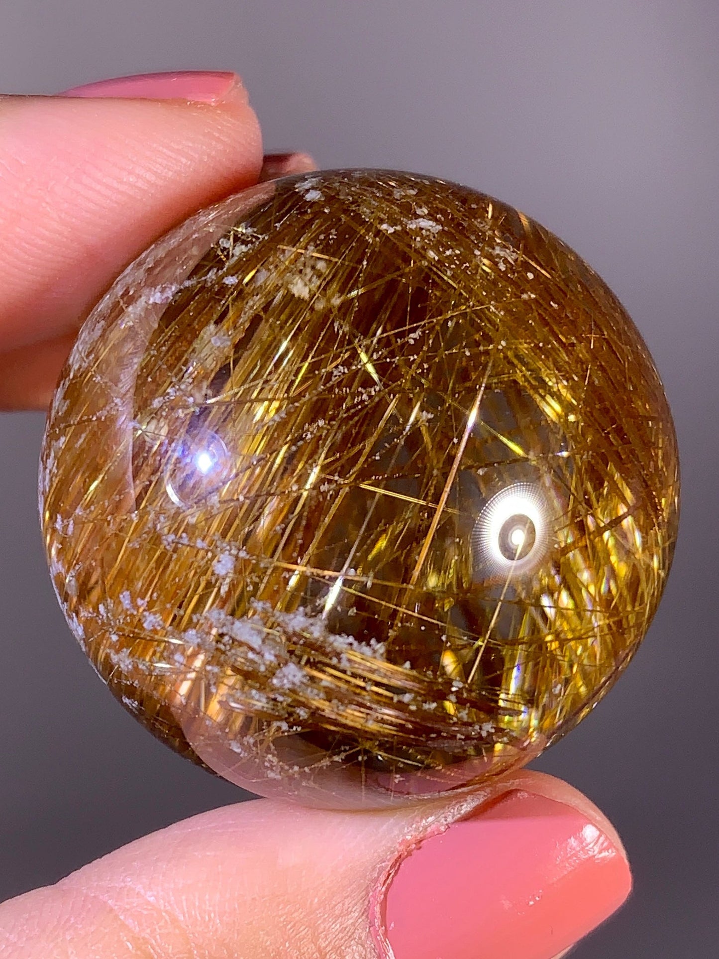 Collector's Grade Super Shiny Copper Rutile Quartz with Snow Garden Inclusions | Brazil