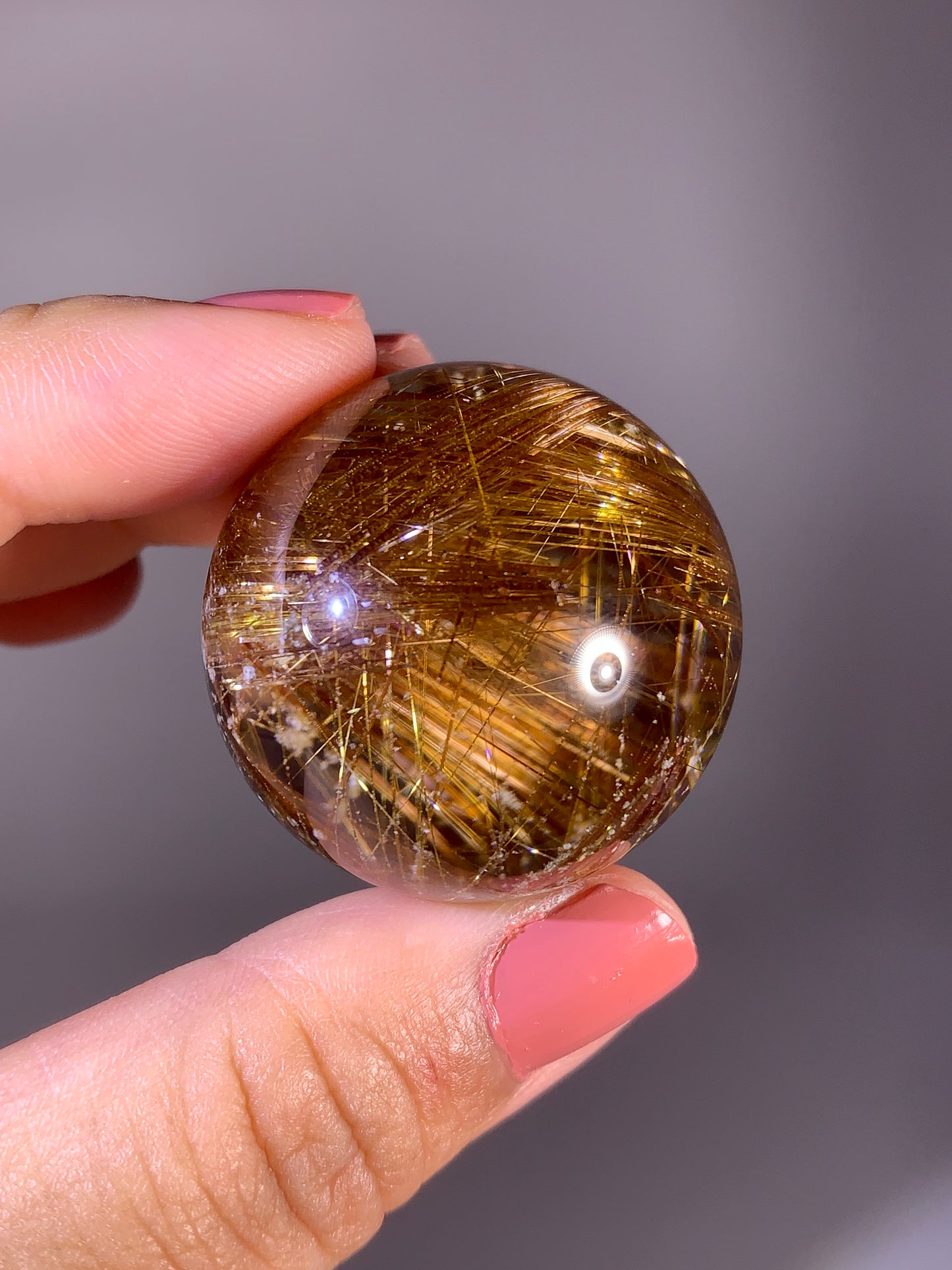 Collector's Grade Super Shiny Copper Rutile Quartz with Snow Garden Inclusions | Brazil