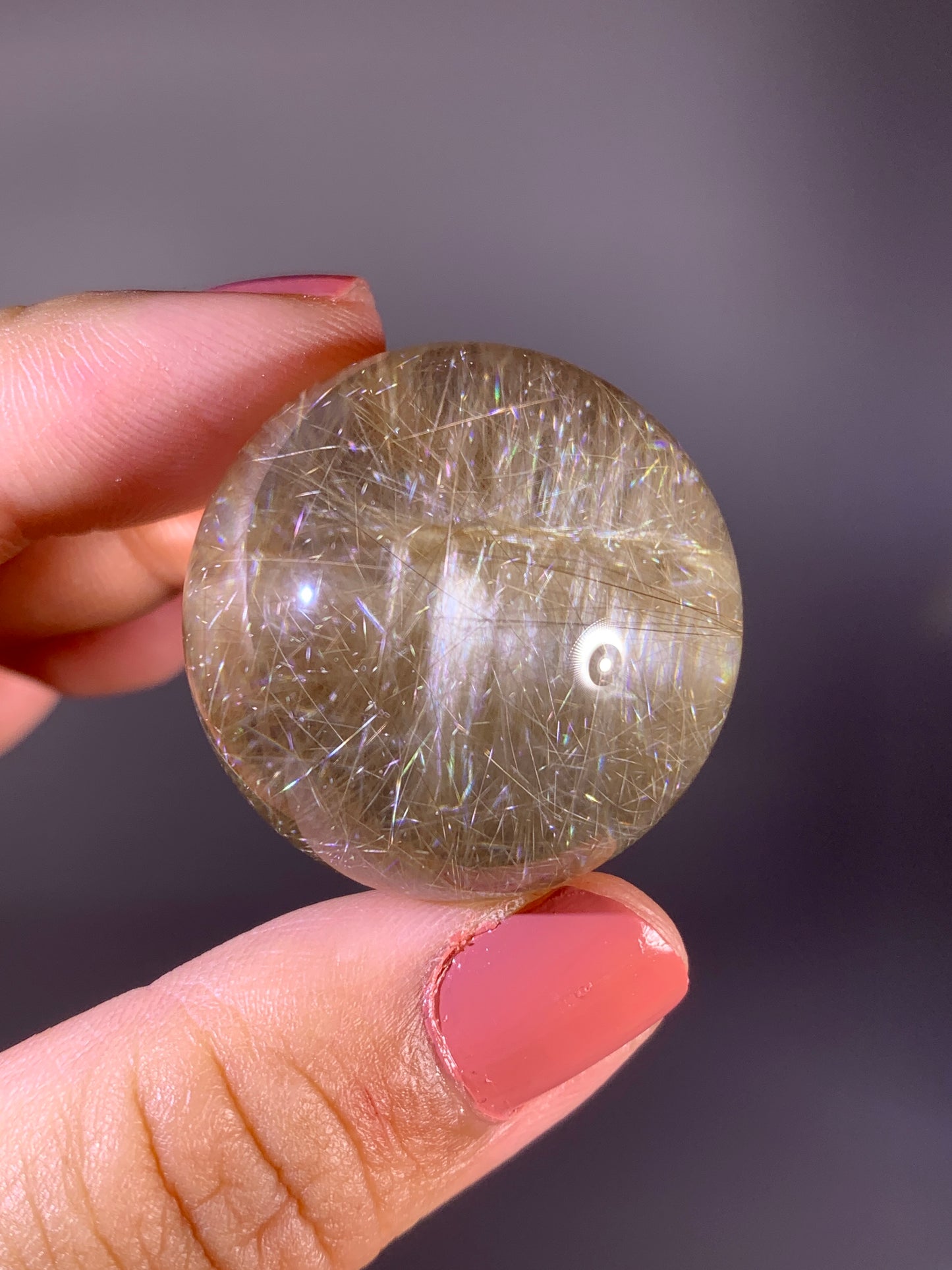 Collector's Grade Hawaiian Lauhala Weaving Pattern Gold Rutile Quartz Sphere | Brazil