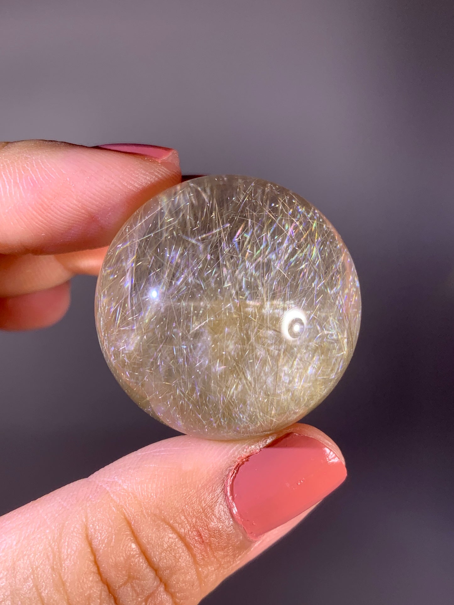 Collector's Grade Hawaiian Lauhala Weaving Pattern Gold Rutile Quartz Sphere | Brazil
