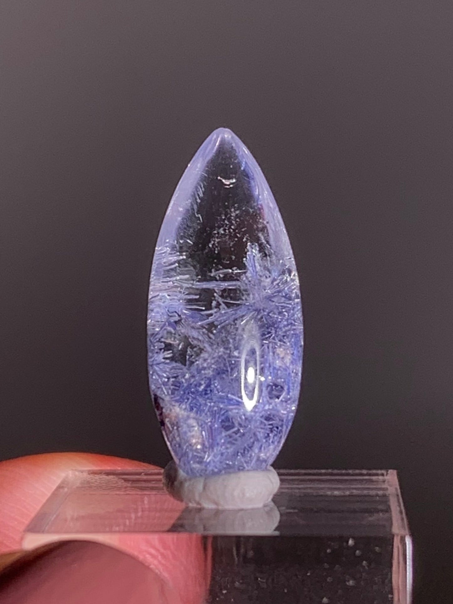 High-Quality Dumortierite Cabochon – Rare Blue Collectible Gem for Jewelry & Display