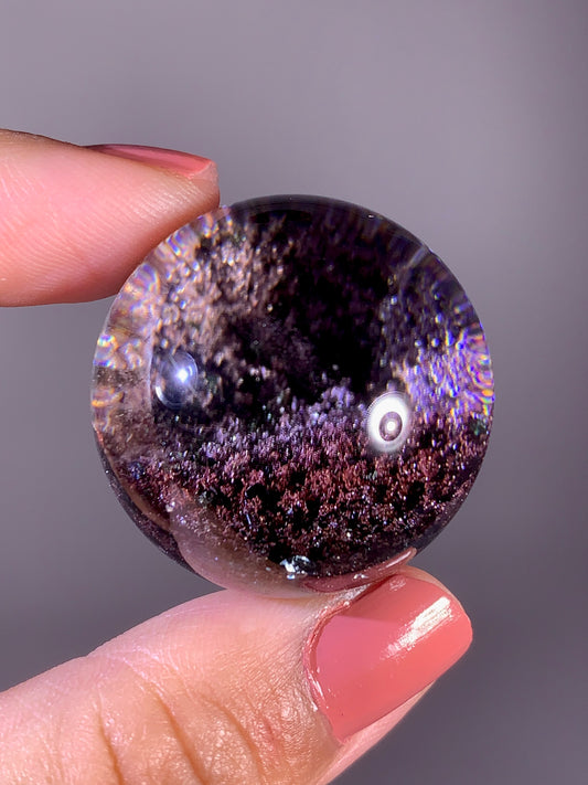 Collector's Grade Four-Season Pink & Purple Garden Quartz with Shiny Hematite Flakes | Brazil
