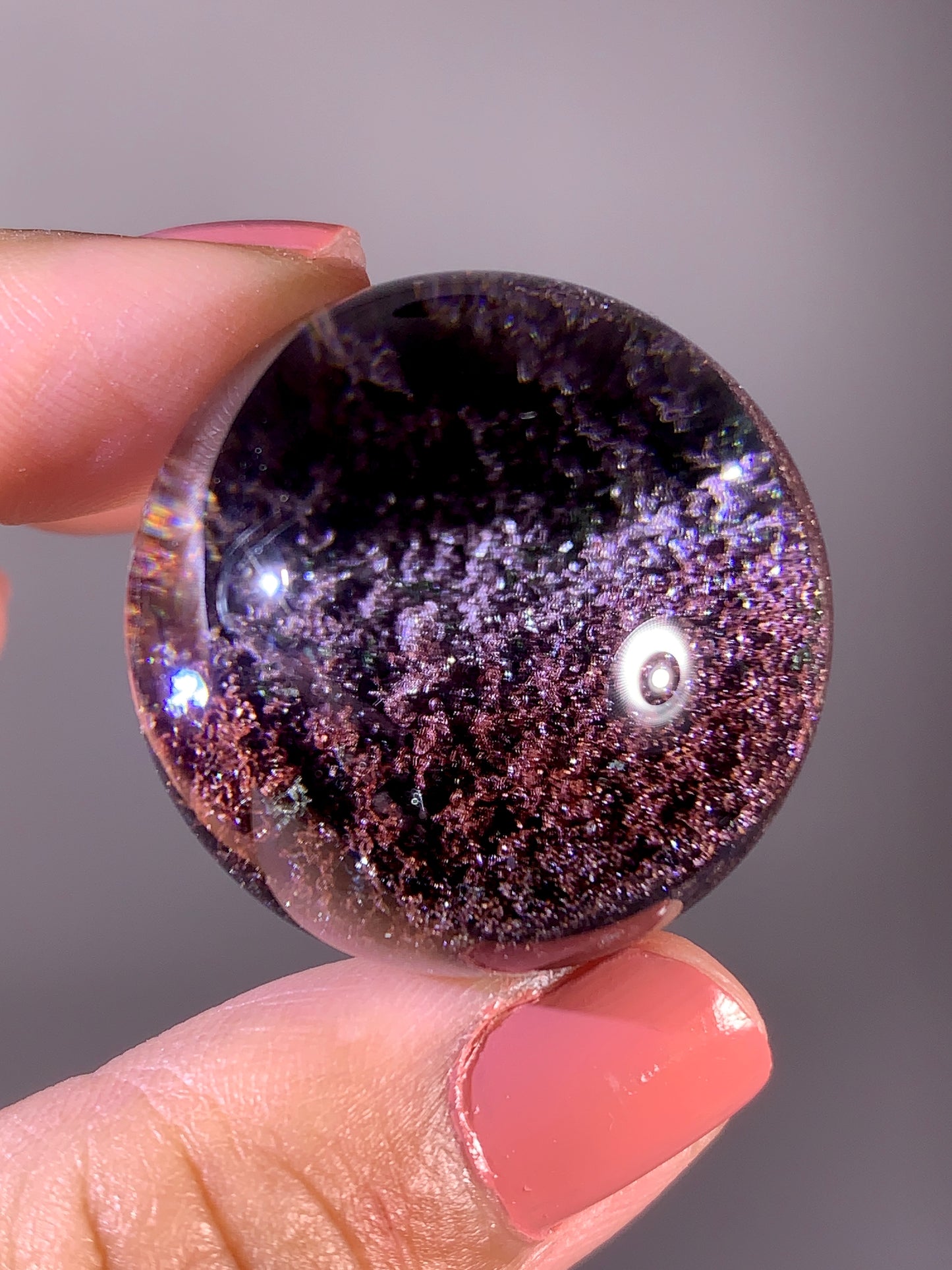 Collector's Grade Four-Season Pink & Purple Garden Quartz with Shiny Hematite Flakes | Brazil