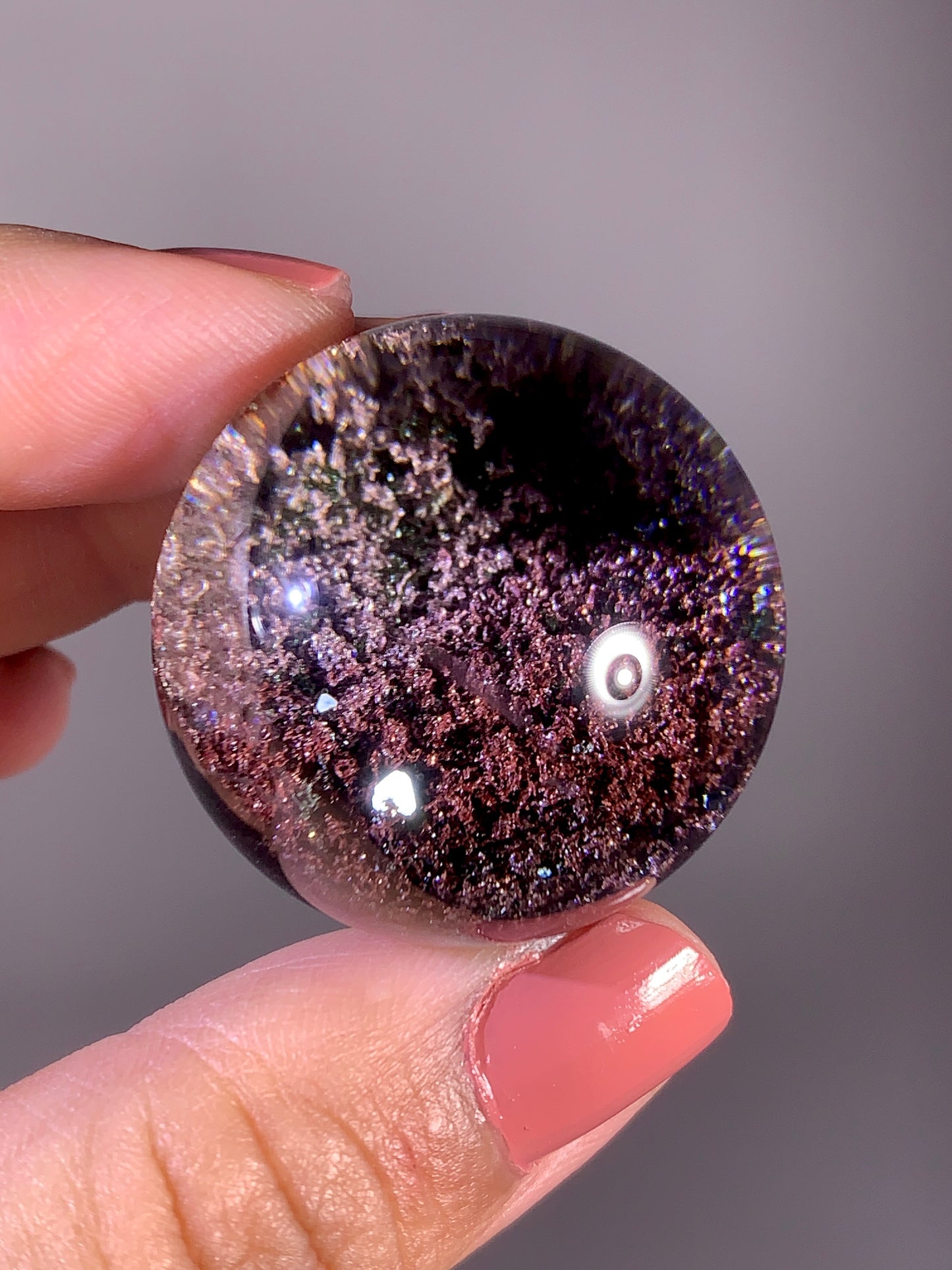 Collector's Grade Four-Season Pink & Purple Garden Quartz with Shiny Hematite Flakes | Brazil