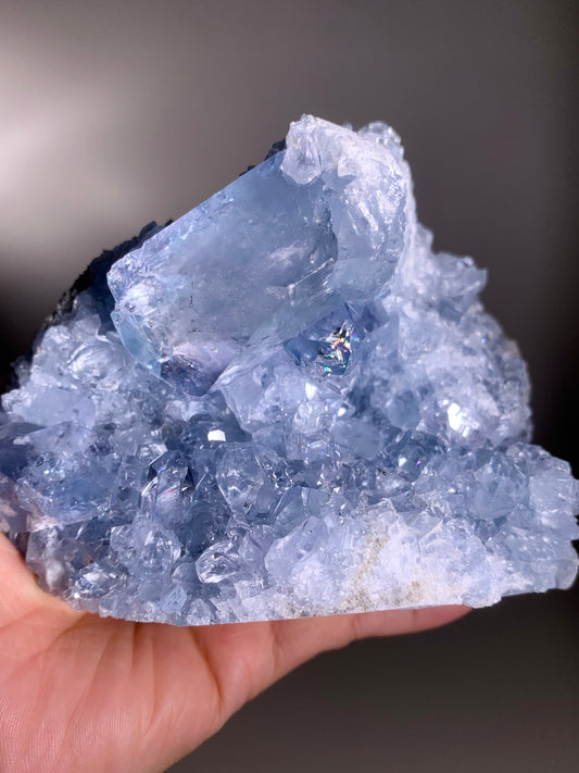 High-Grade Blue Celestite Crystal – Madagascar Collector’s Specimen