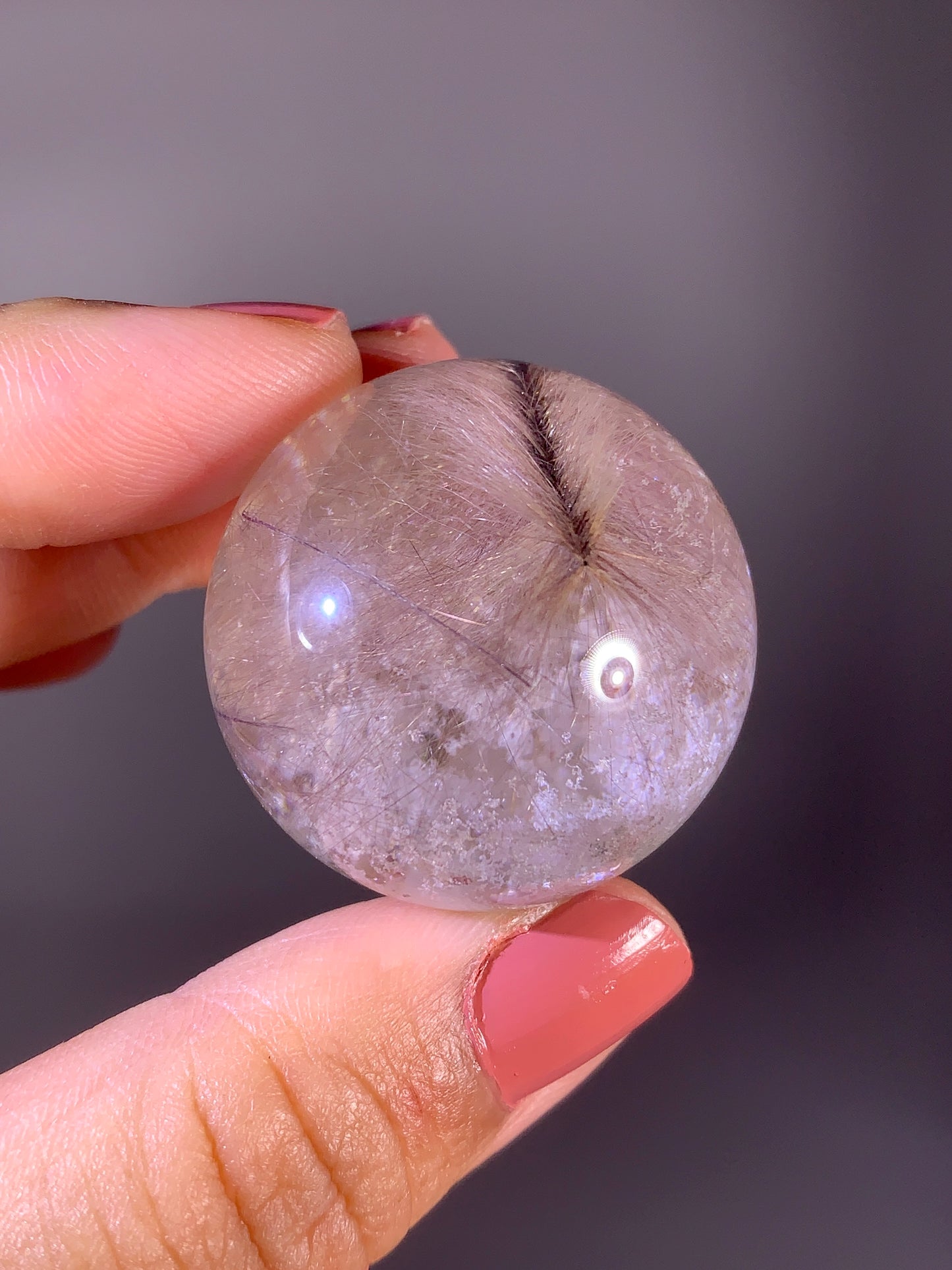 Collector's Grade Rare Bi-Color Pink & Gold Weaving Pattern Rutile Quartz with Snow Garden Sphere | Brazil