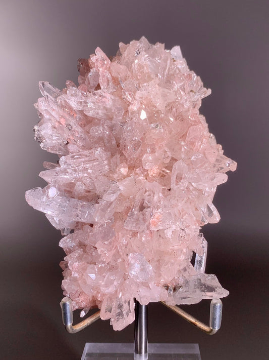 Pink Lemurian Quartz Cluster from Colombia – High-Quality Collectible Crystal