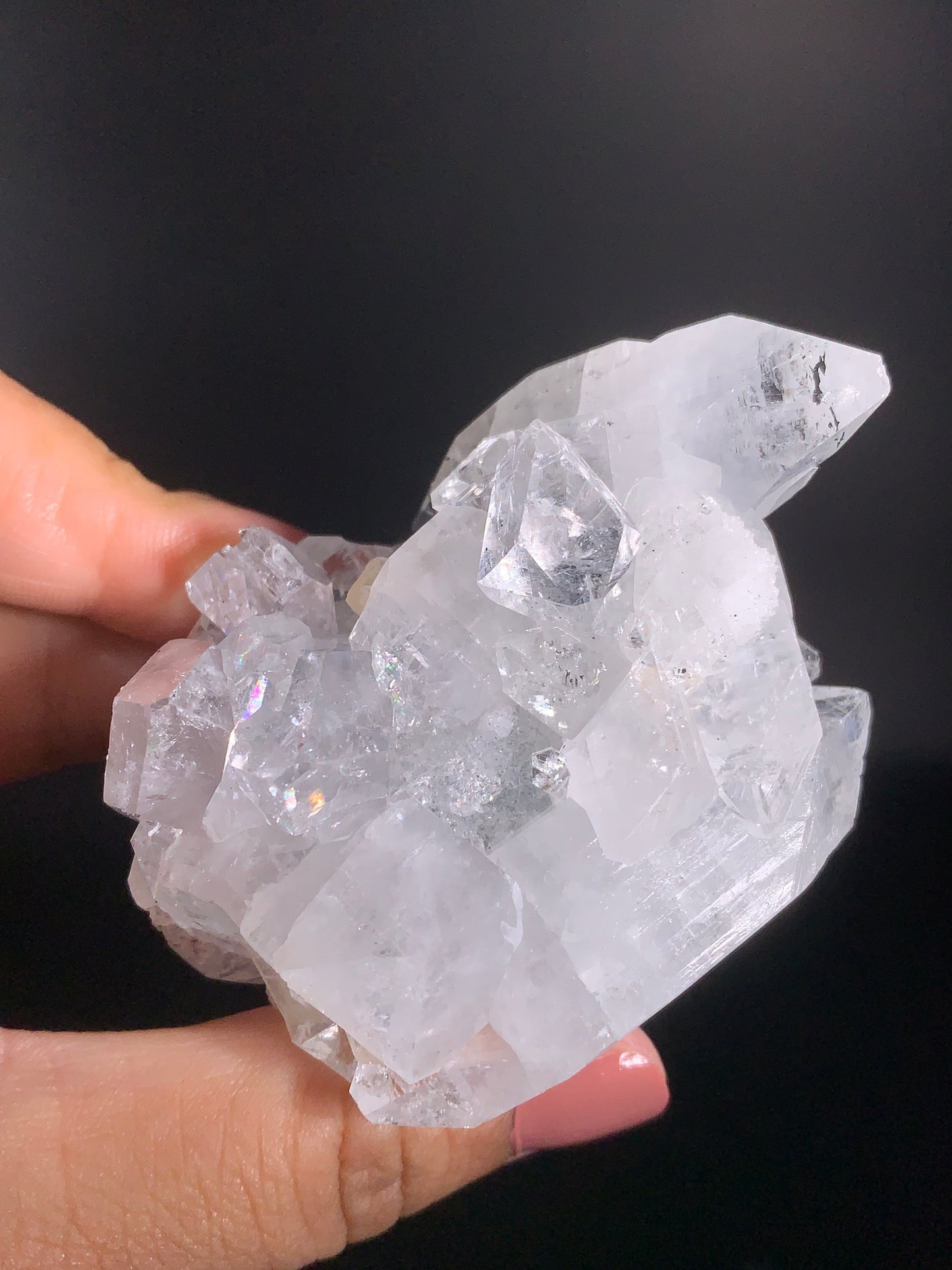 Diamond Apophyllite Crystal from Himalaya – Rare Sparkling Collectible Mineral