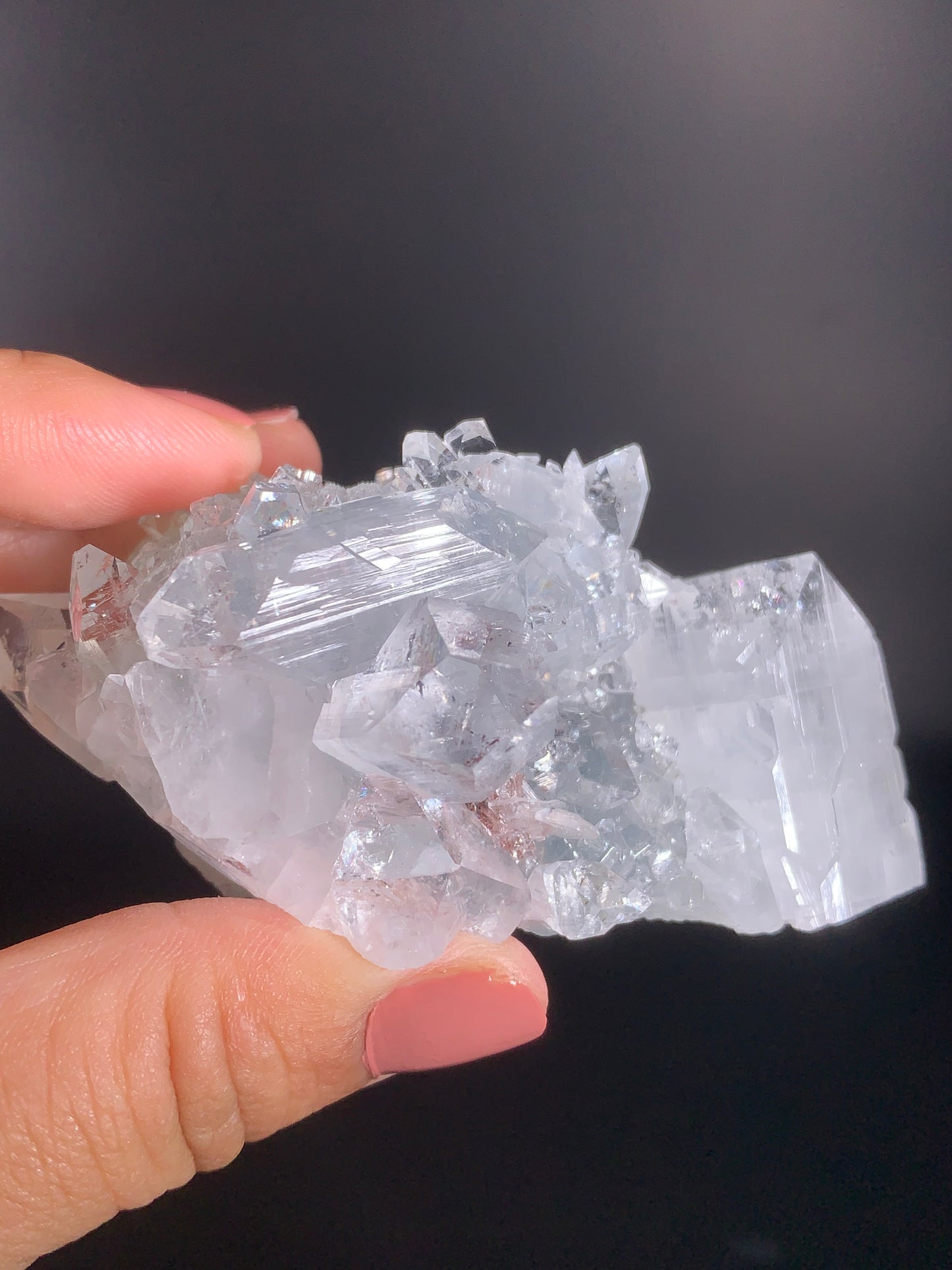 Diamond Apophyllite Crystal from Himalaya – Rare Sparkling Collectible Mineral