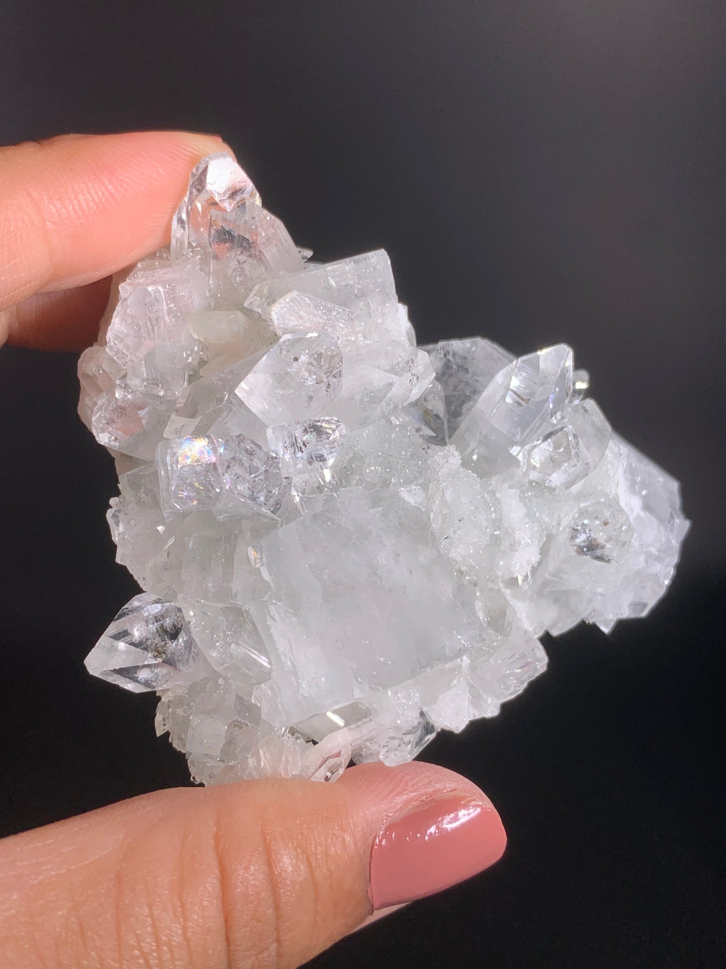 Diamond Apophyllite Crystal from Himalaya – Rare Sparkling Collectible Mineral