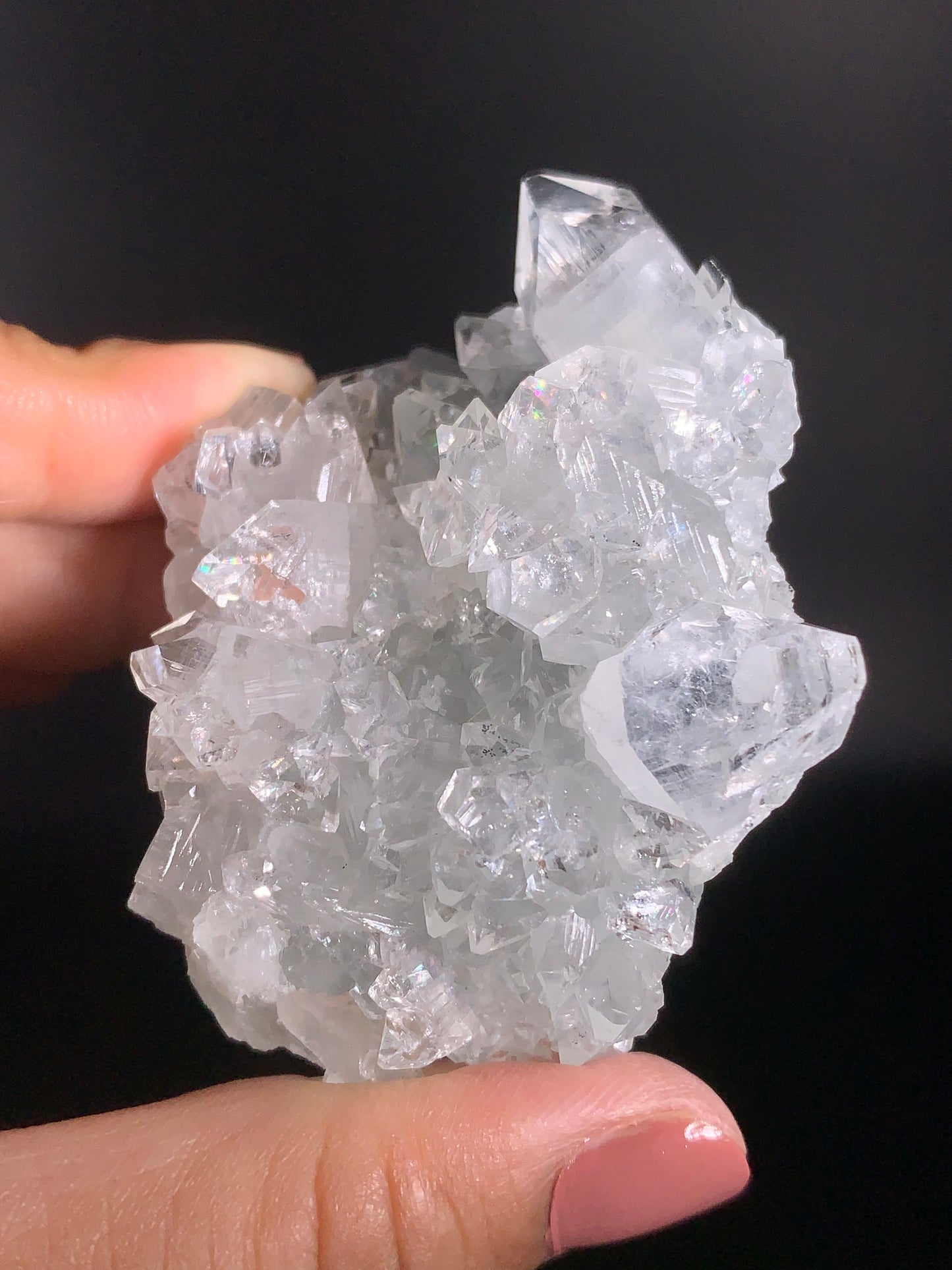 Diamond Apophyllite Crystal from Himalaya – Rare Sparkling Collectible Mineral