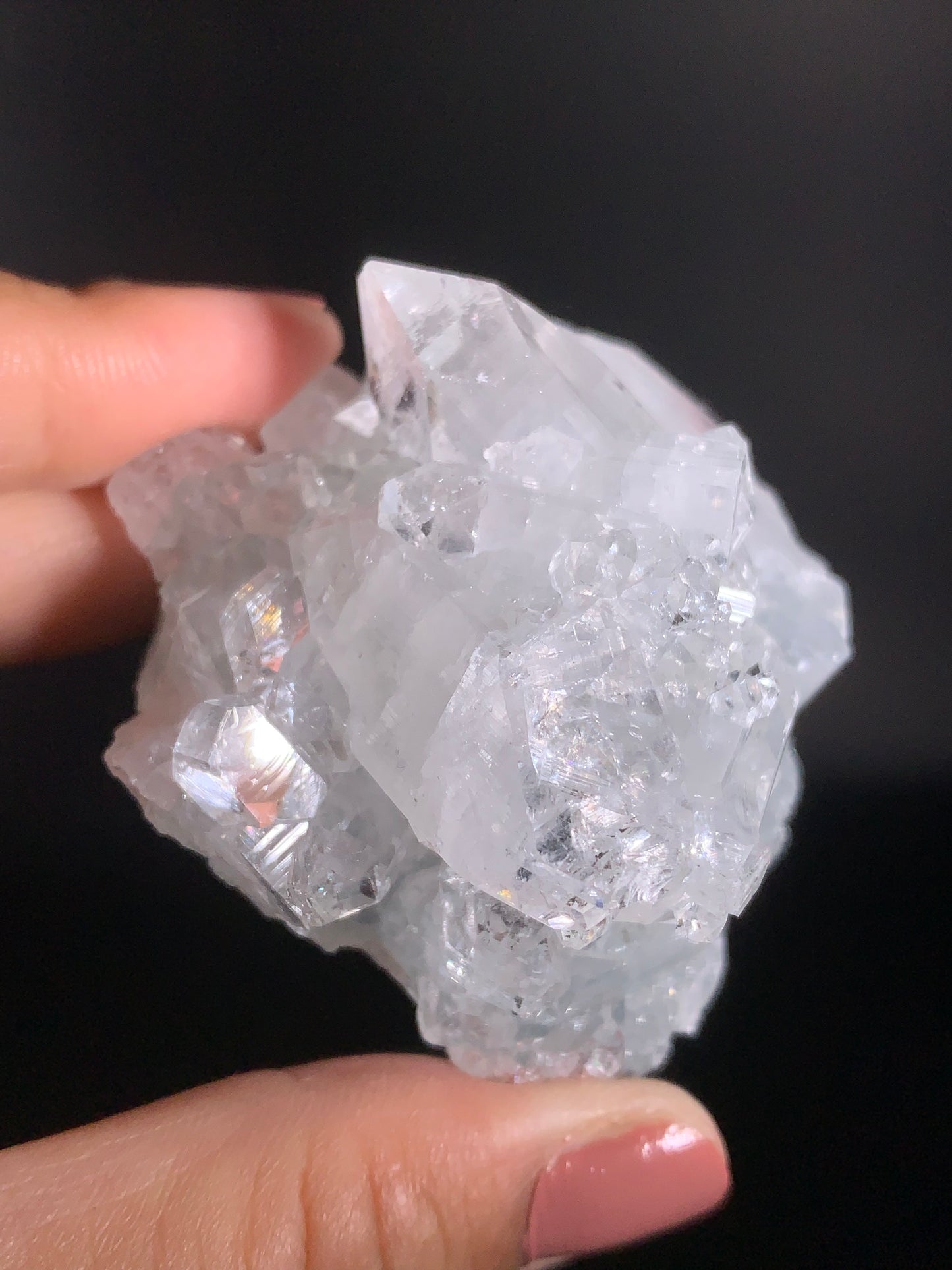 Diamond Apophyllite Crystal from Himalaya – Rare Sparkling Collectible Mineral