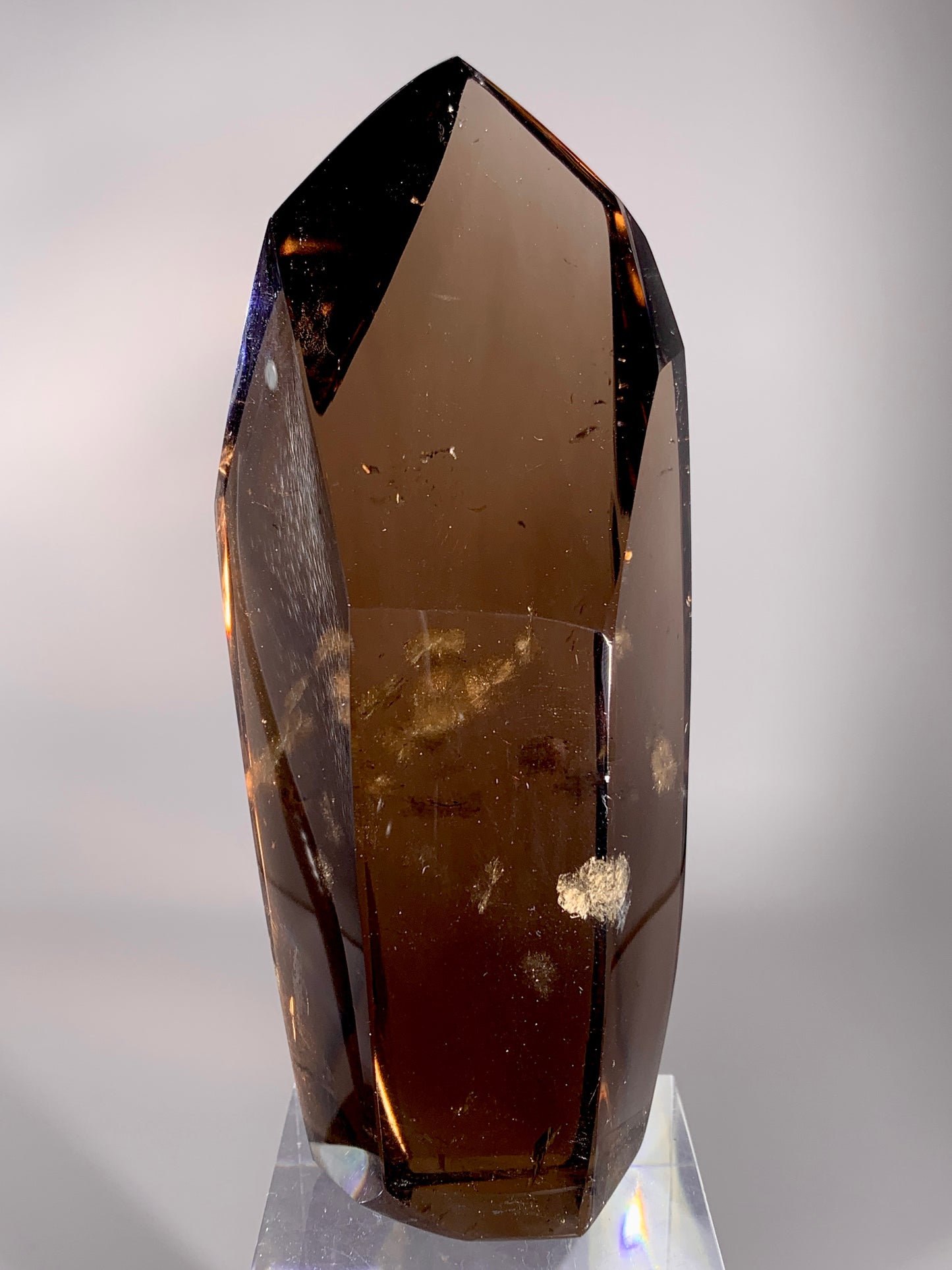 Collector's Piece Rare Large Smoky Quartz Tower with Snowflake-Shaped Inclusion | Brazil