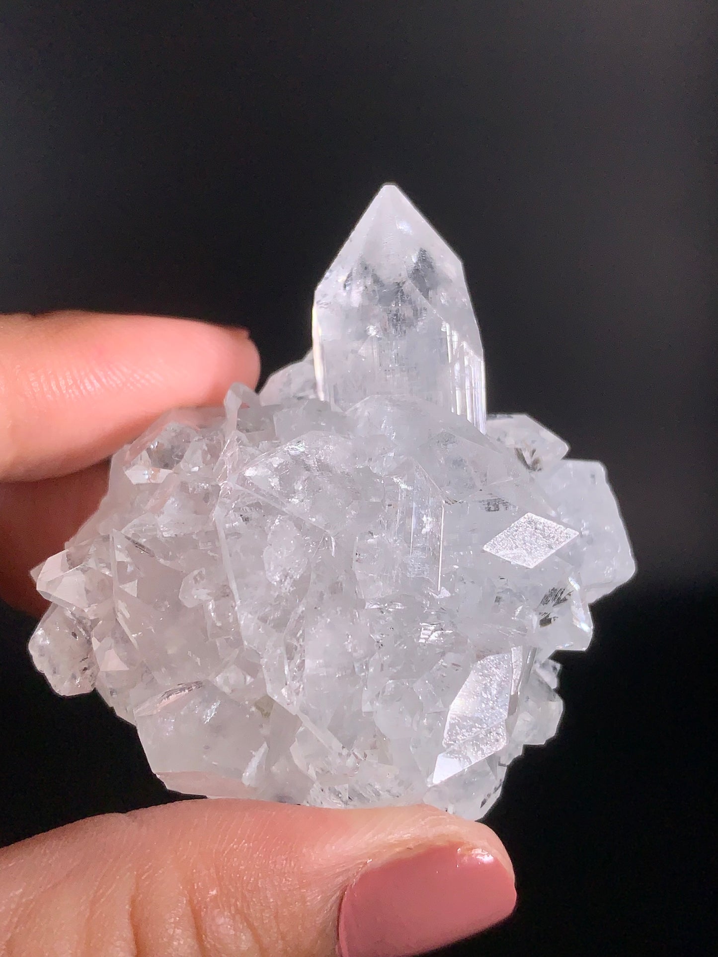Diamond Apophyllite Crystal from Himalaya – Rare Sparkling Collectible Mineral