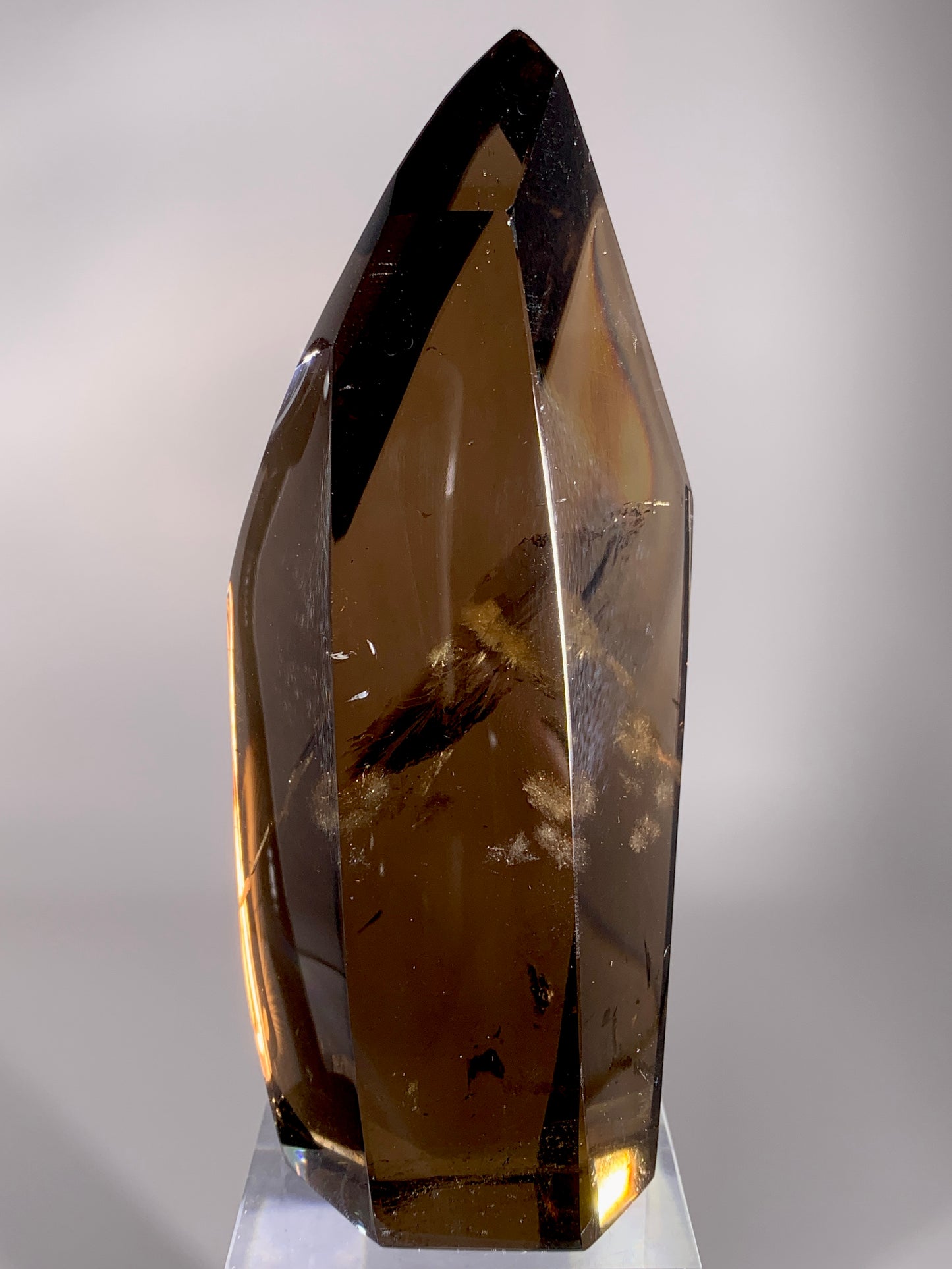Collector's Piece Rare Large Smoky Quartz Tower with Snowflake-Shaped Inclusion | Brazil