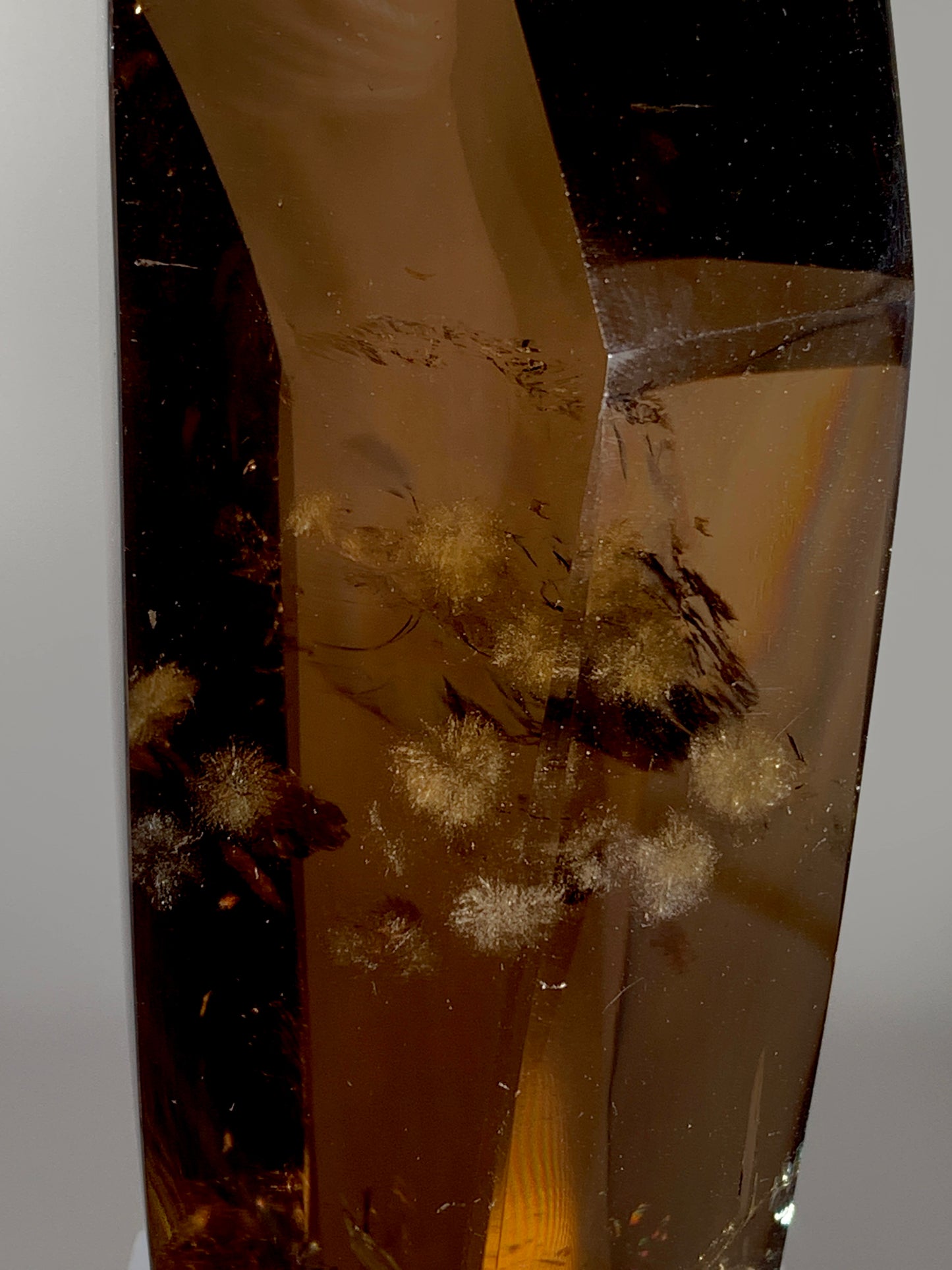 Collector's Piece Rare Large Smoky Quartz Tower with Snowflake-Shaped Inclusion | Brazil