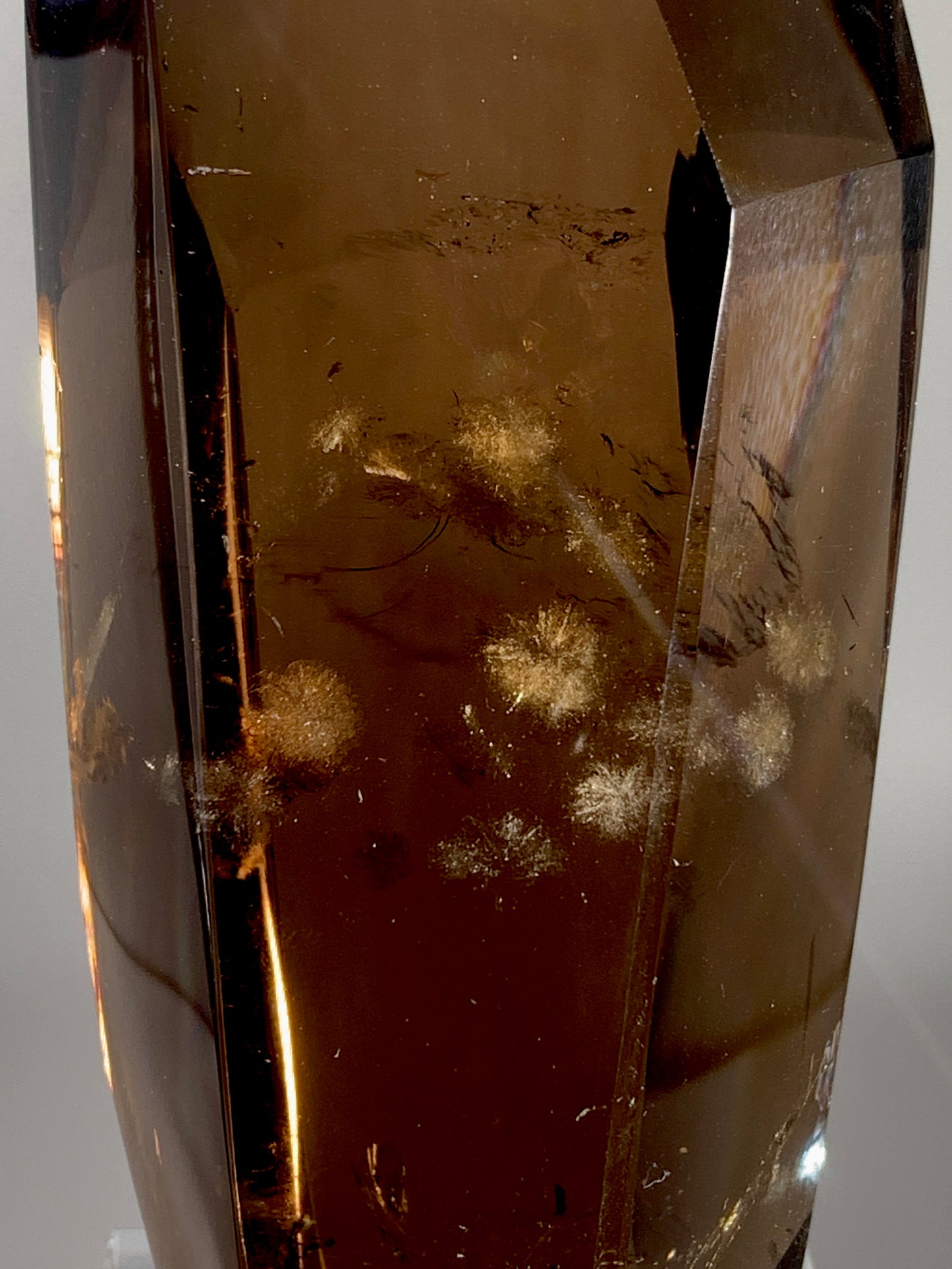 Collector's Piece Rare Large Smoky Quartz Tower with Snowflake-Shaped Inclusion | Brazil