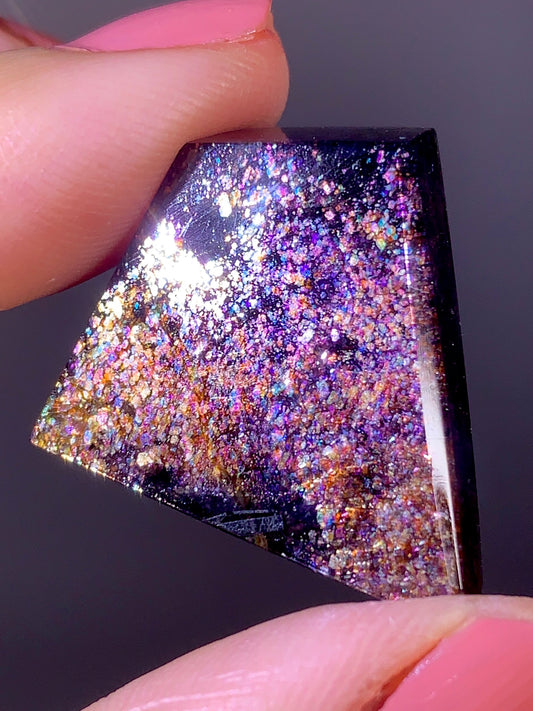 High-Grade Galaxy Iolite & Sunstone Bloodshot Freeform from Tanzania