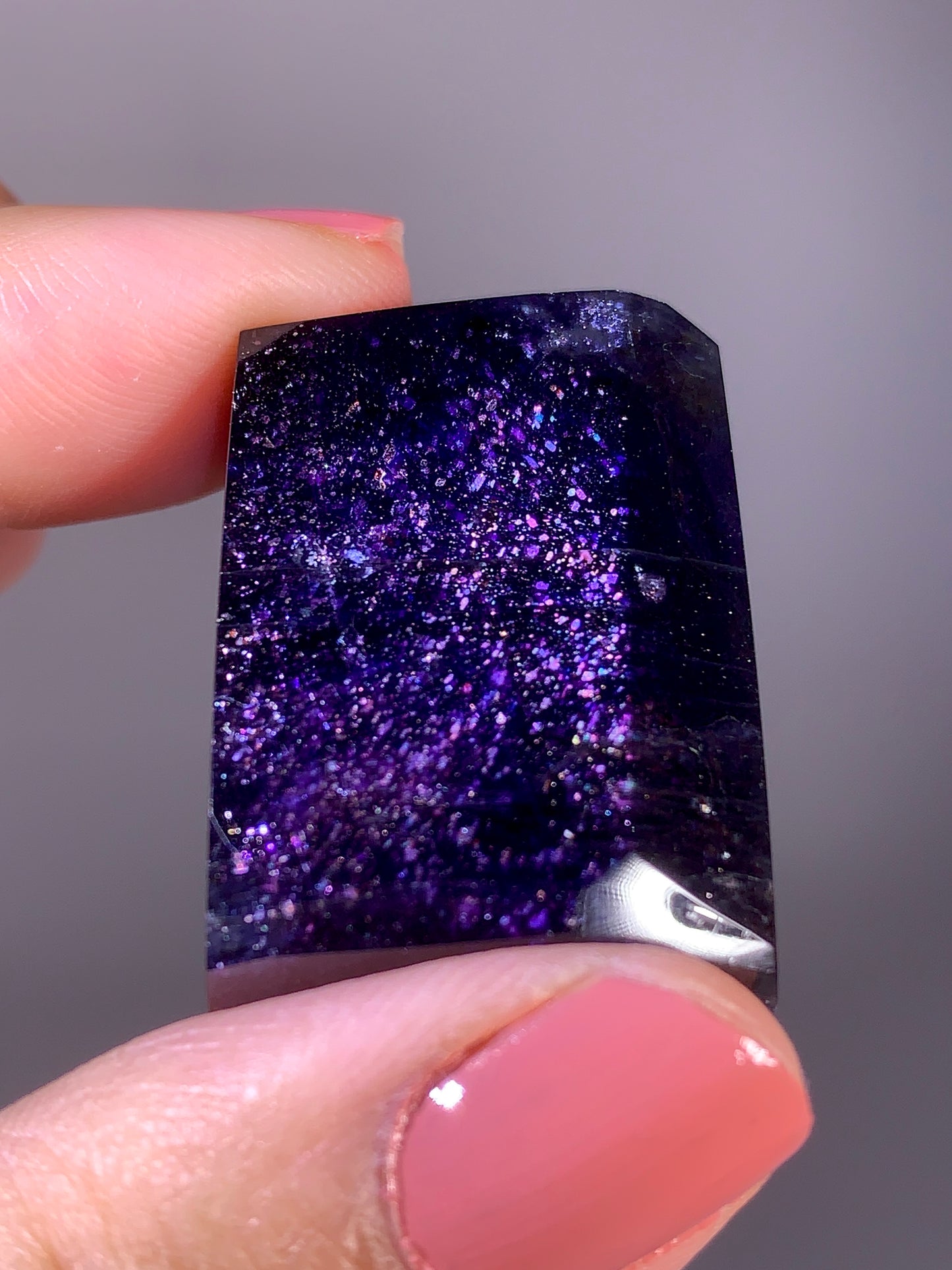 High-Grade Galaxy Iolite & Sunstone Bloodshot Freeform from Tanzania