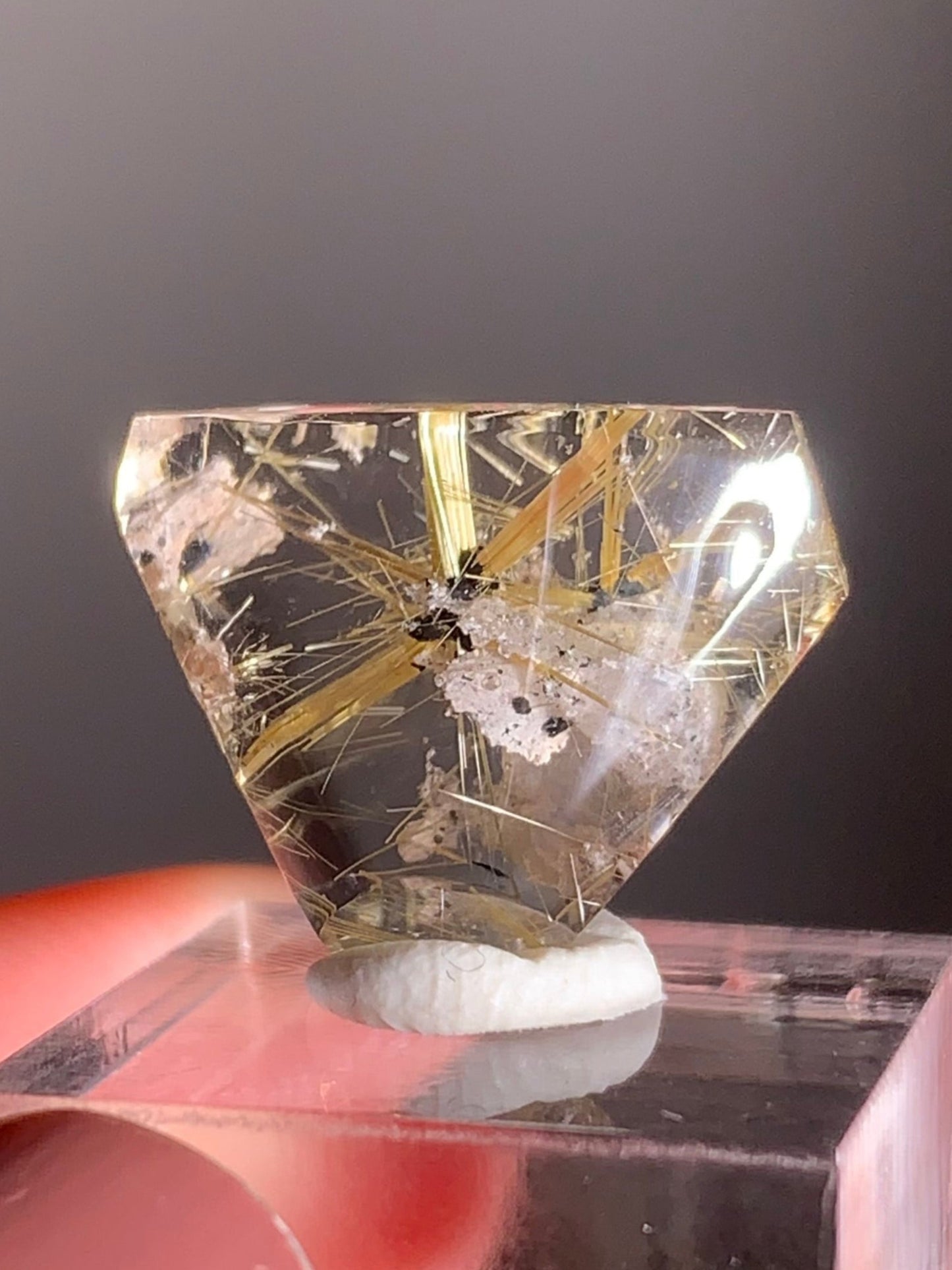 Rare Starburst Rutile Quartz Mini Gem from Brazil