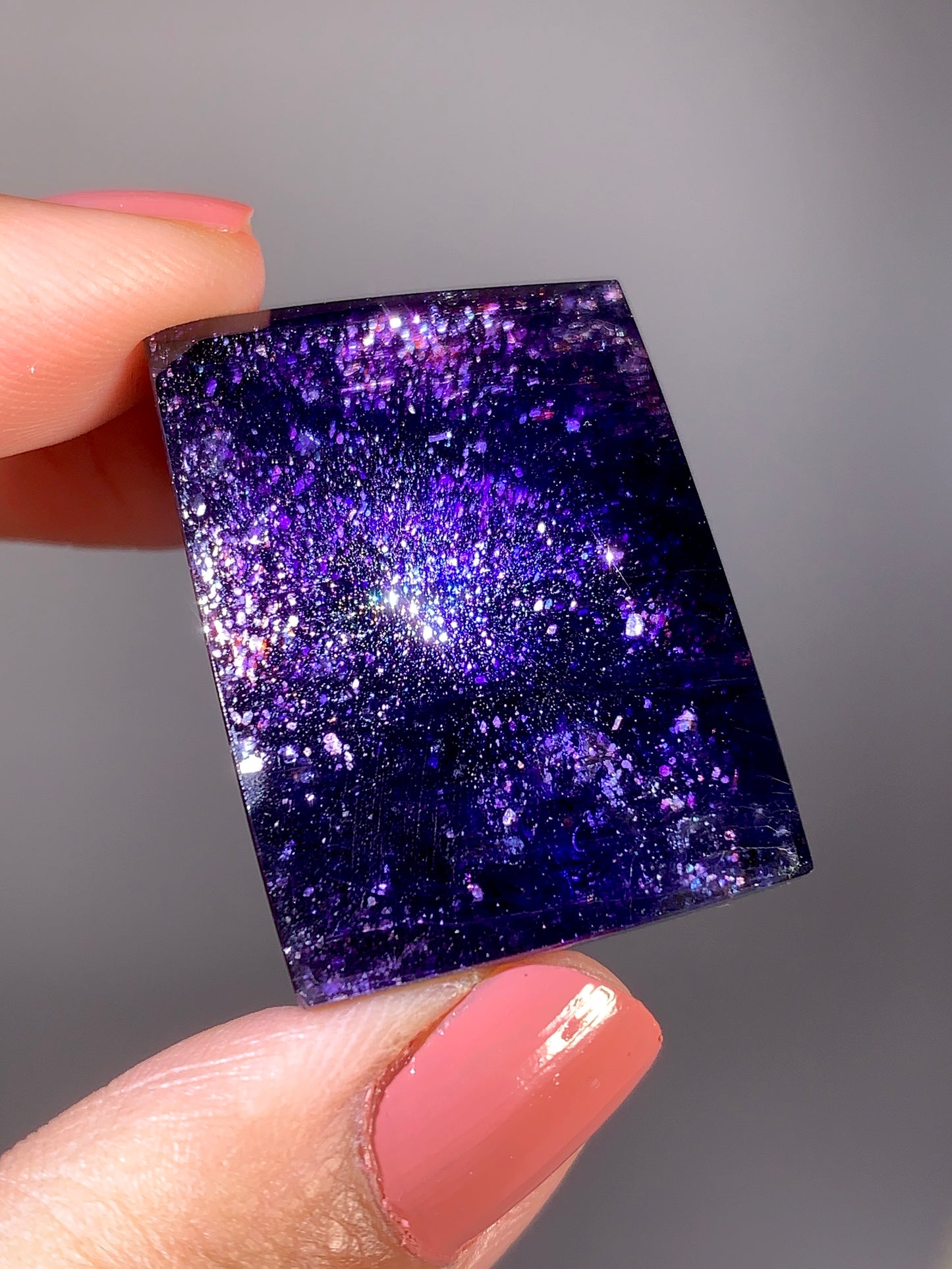 High-Grade Galaxy Iolite & Sunstone Bloodshot Freeform from Tanzania