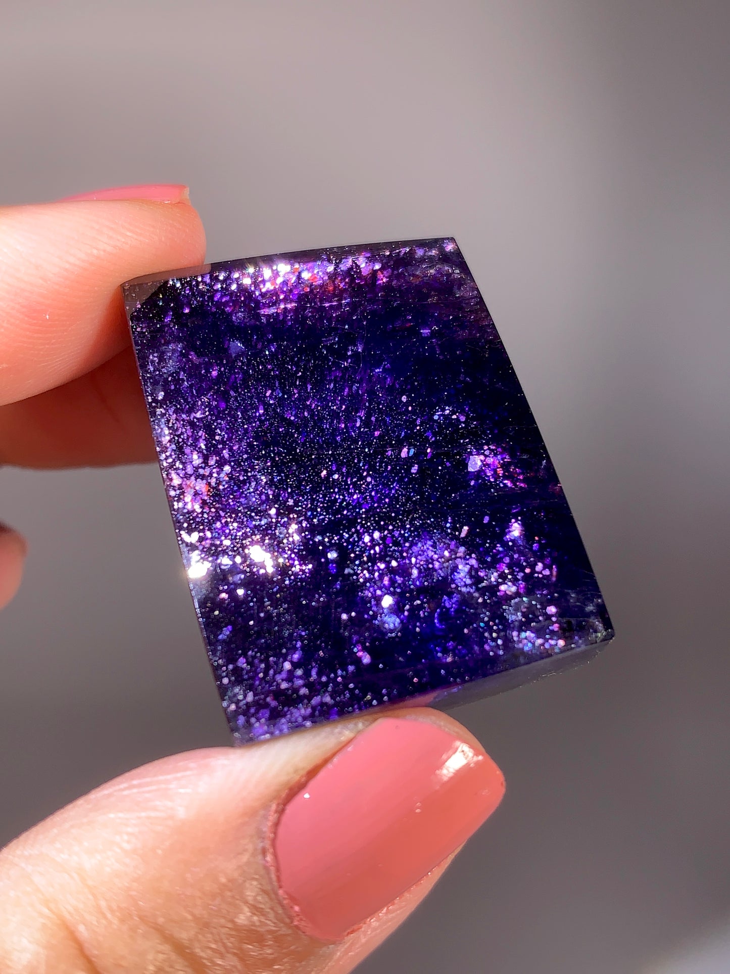 High-Grade Galaxy Iolite & Sunstone Bloodshot Freeform from Tanzania