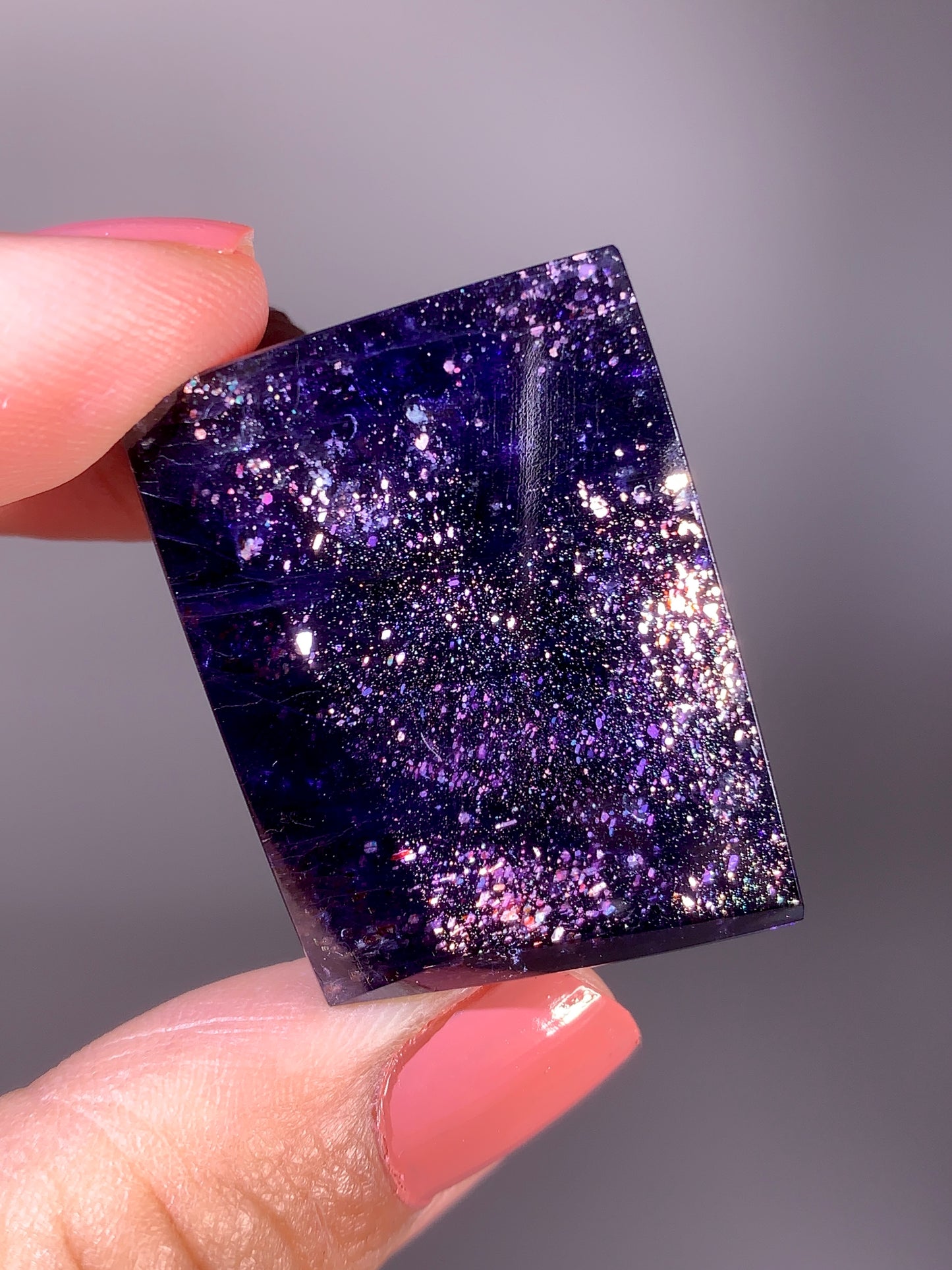 High-Grade Galaxy Iolite & Sunstone Bloodshot Freeform from Tanzania