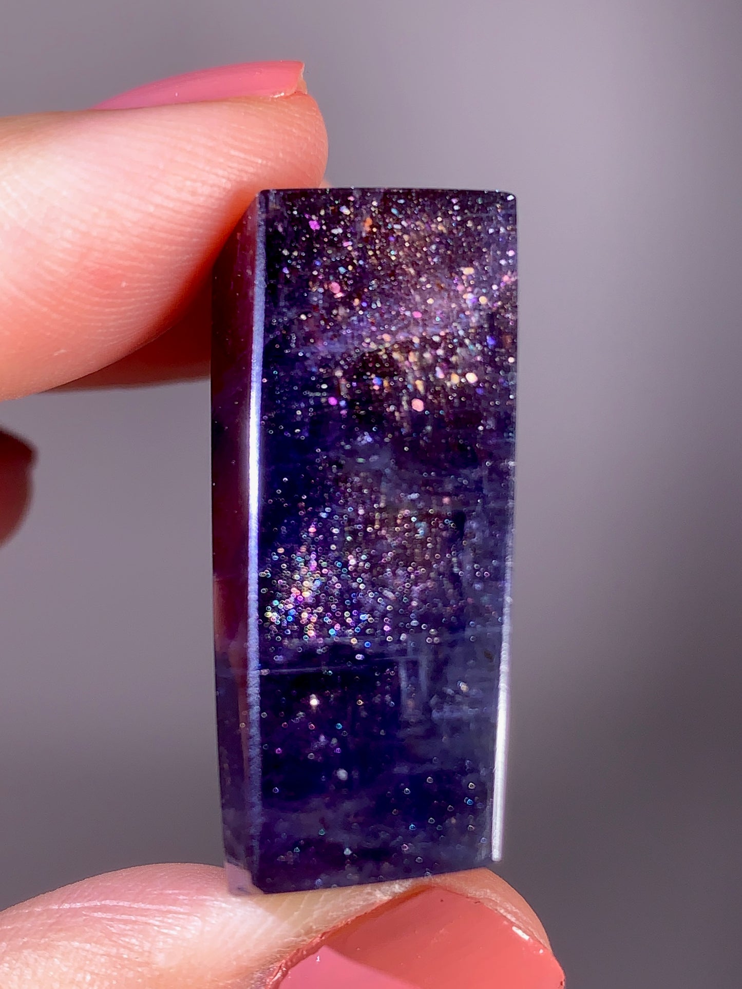 High-Grade Galaxy Iolite & Sunstone Bloodshot Freeform from Tanzania