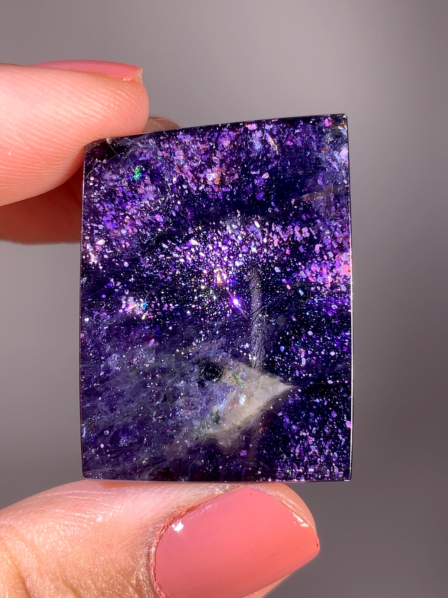 High-Grade Galaxy Iolite & Sunstone Bloodshot Freeform from Tanzania