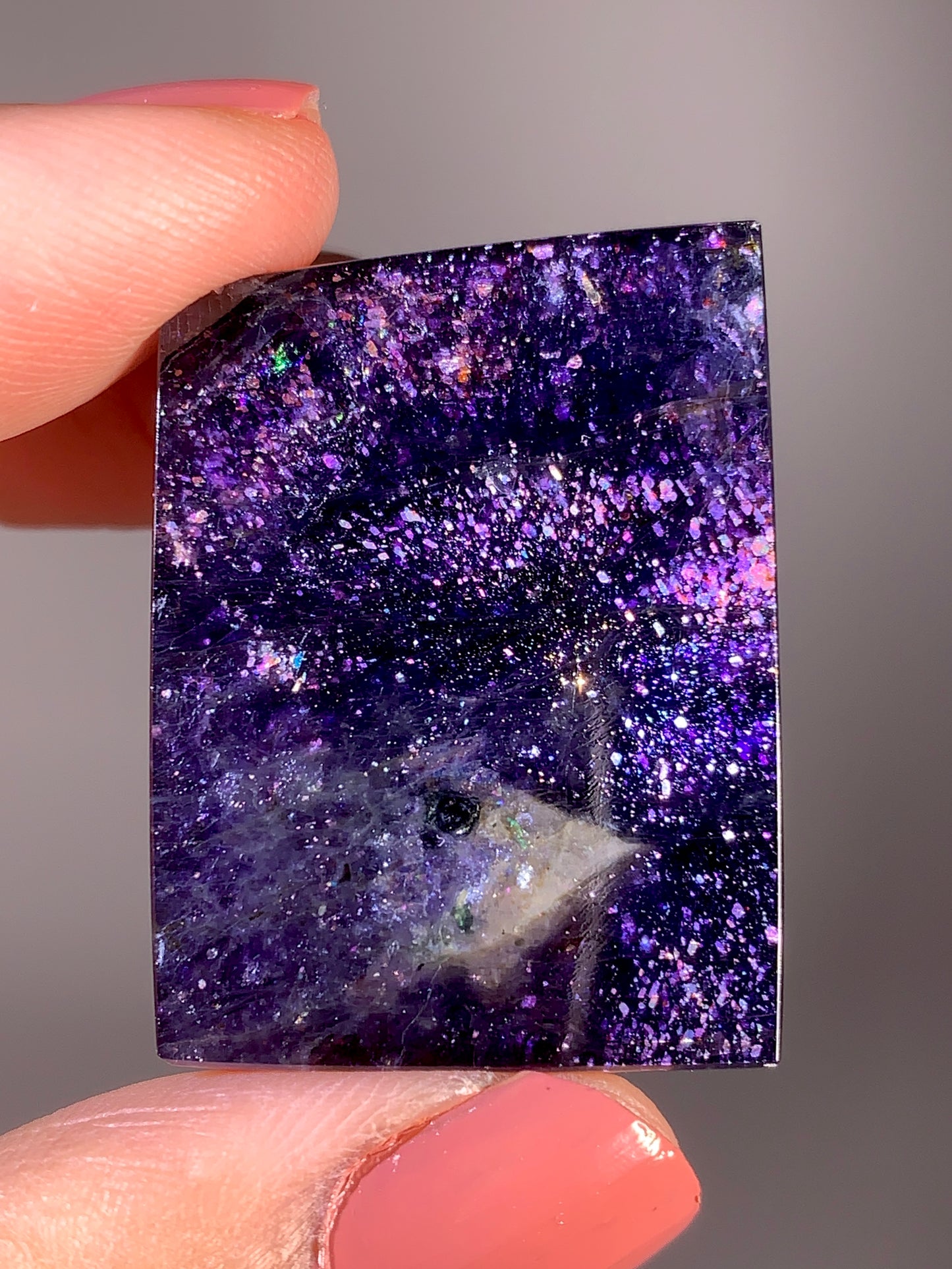 High-Grade Galaxy Iolite & Sunstone Bloodshot Freeform from Tanzania