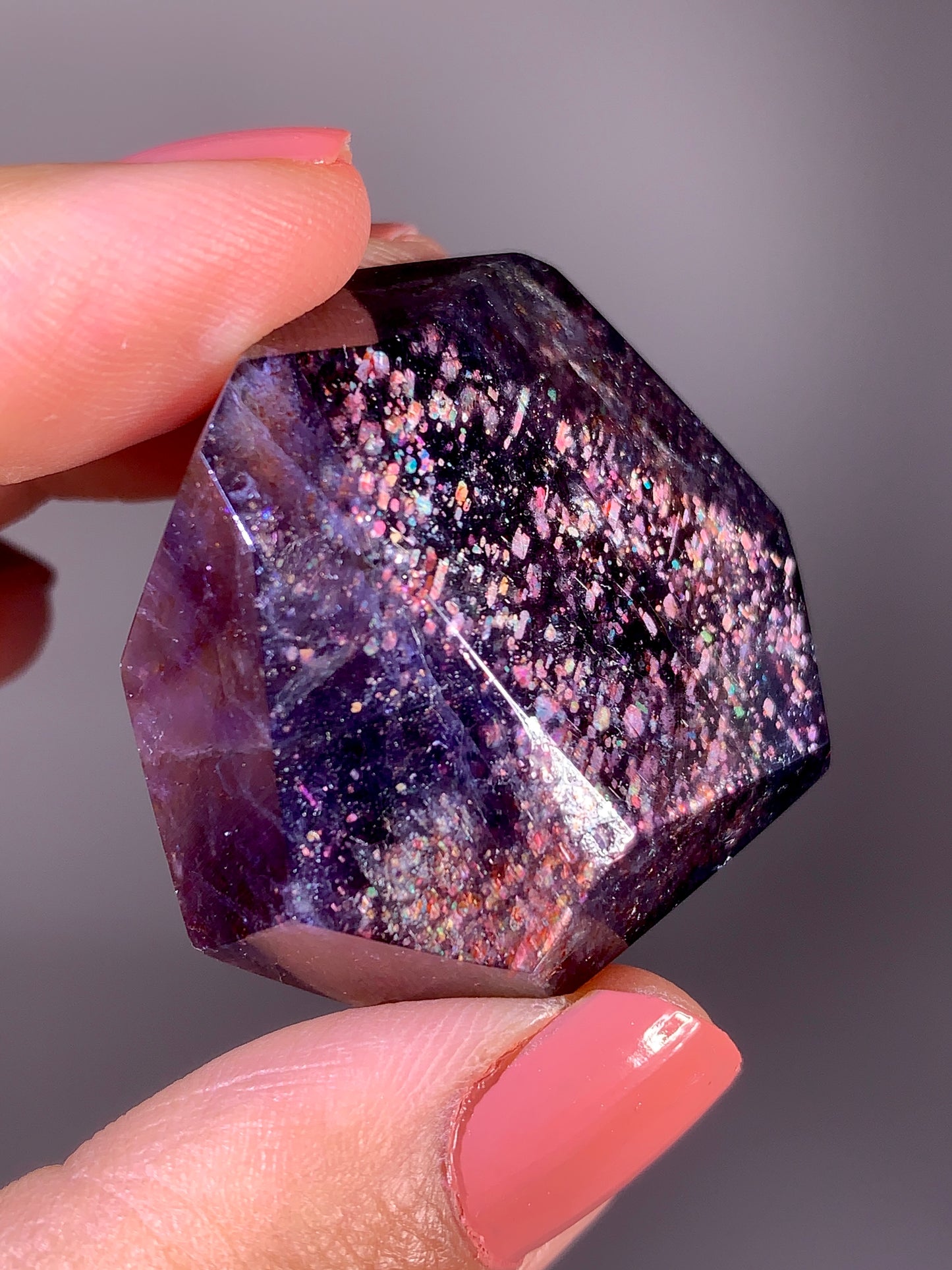 High-Grade Galaxy Iolite & Sunstone Bloodshot Freeform from Tanzania