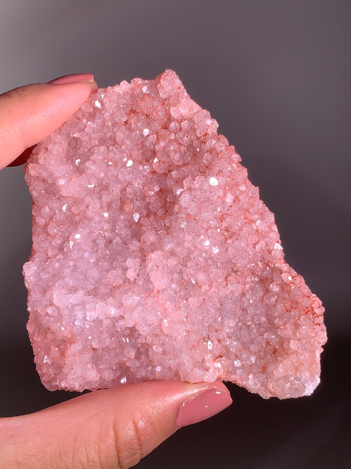 Rare Pink Diamond Apophyllite Crust from the Himalayas – Collector’s Gem