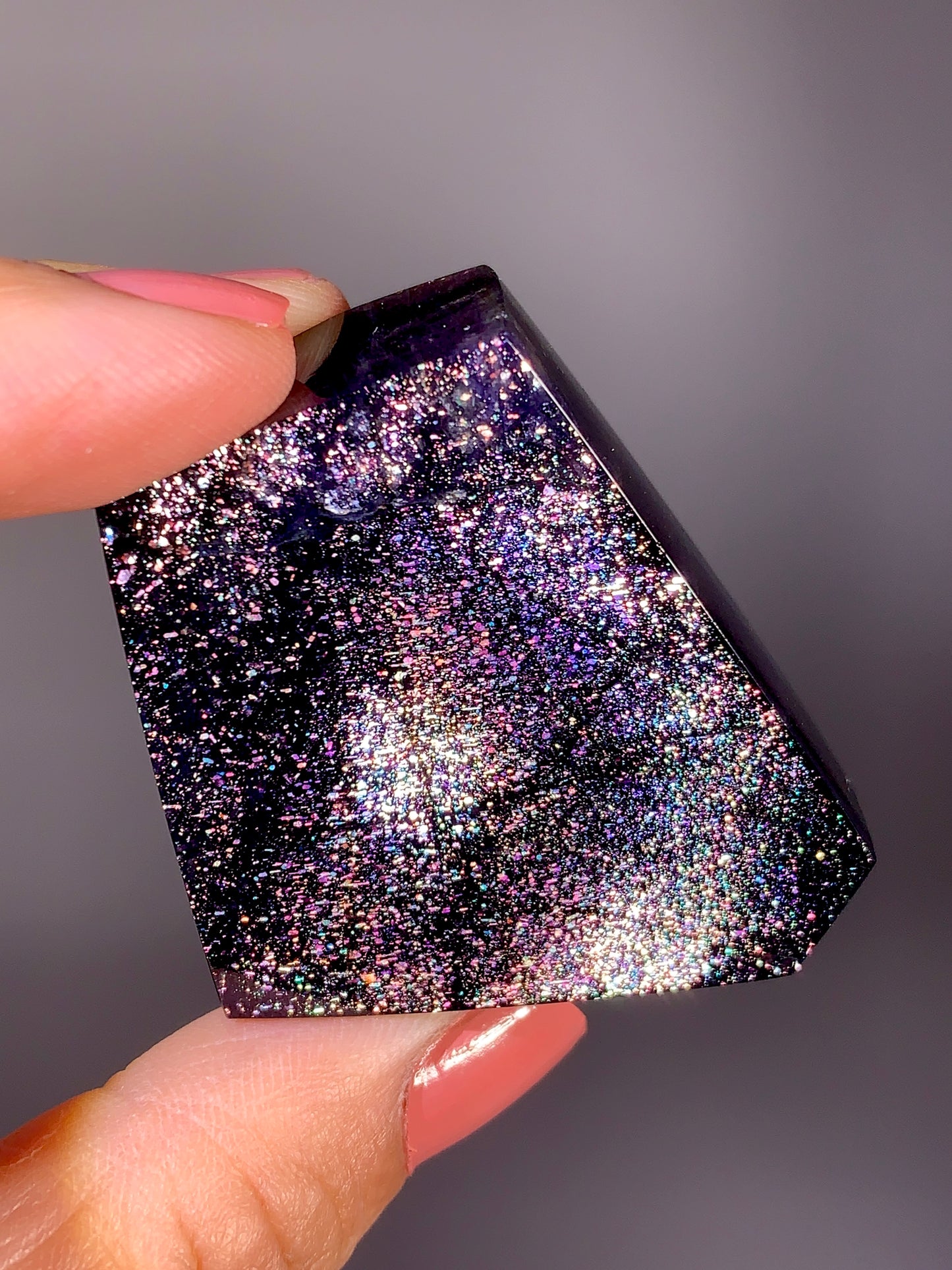 High-Grade Galaxy Iolite & Sunstone Bloodshot Freeform from Tanzania
