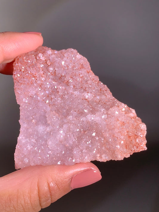 Rare Pink Diamond Apophyllite Crust from the Himalayas – Collector’s Gem