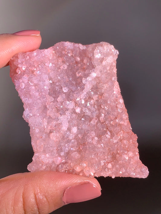 Rare Pink Diamond Apophyllite Crust from the Himalayas – Collector’s Gem