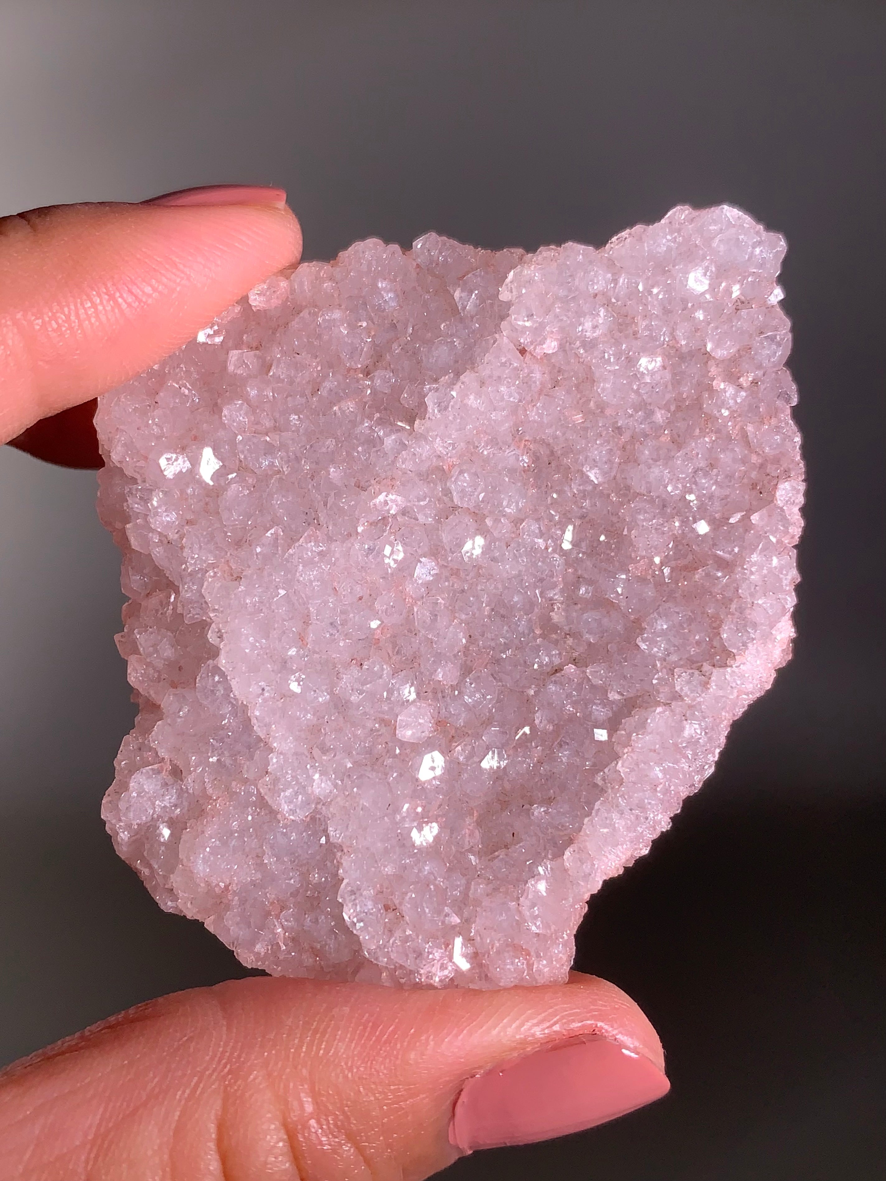 Rare Pink Diamond Apophyllite Crust from the Himalayas – Collector’s G ...