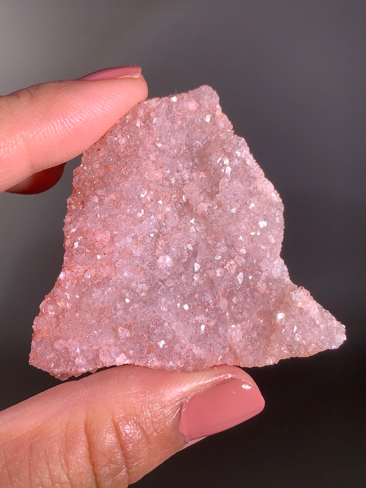 Rare Pink Diamond Apophyllite Crust from the Himalayas – Collector’s Gem