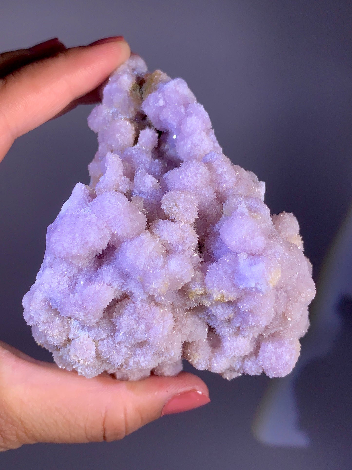 Large Lavender Flower-Shaped Selenite Cluster | Natural Gypsum Crystal