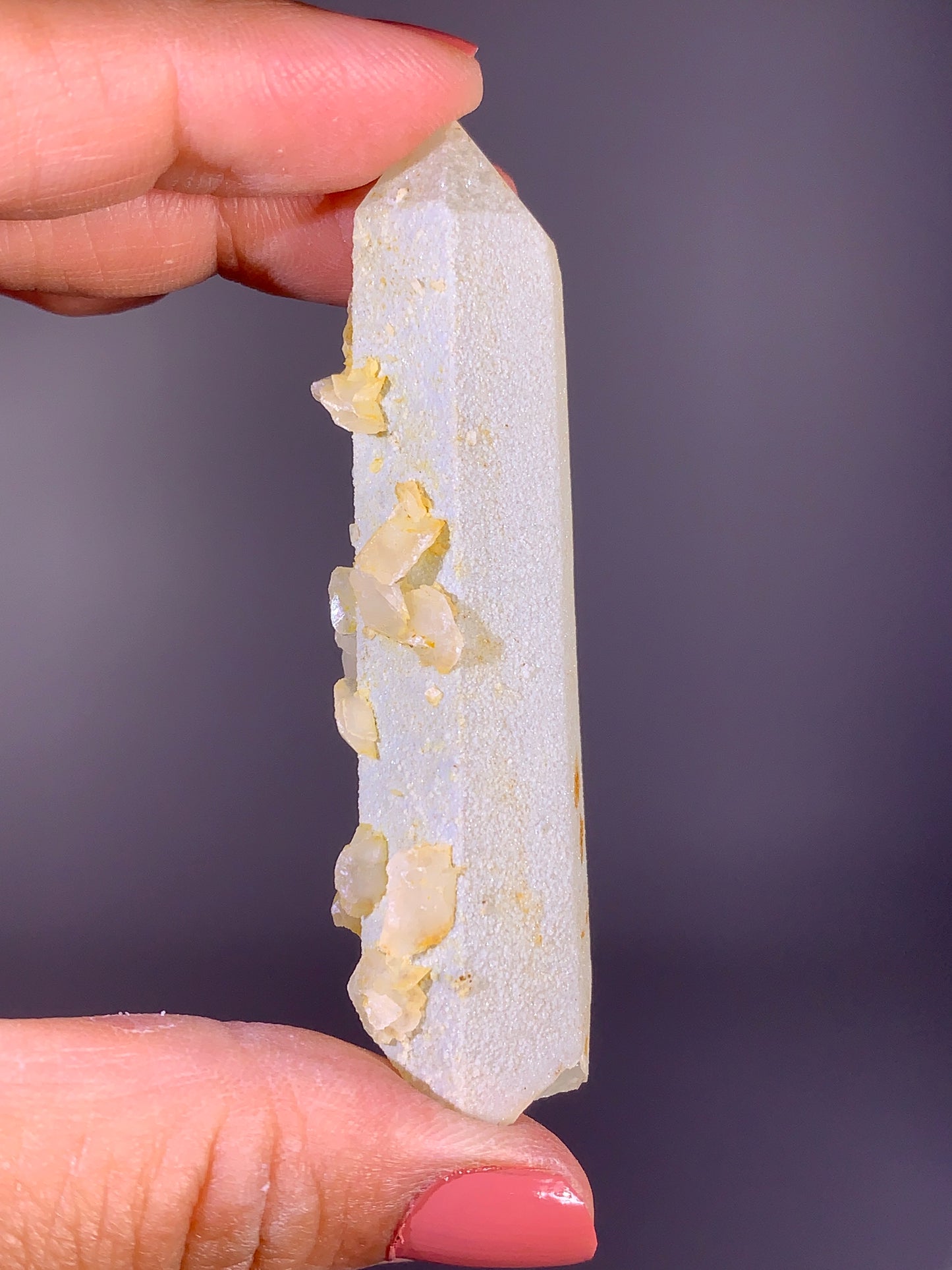 Natural Lemon Druzy Candle Quartz with Petal Calcite | Inner Mongolia Mineral Specimen