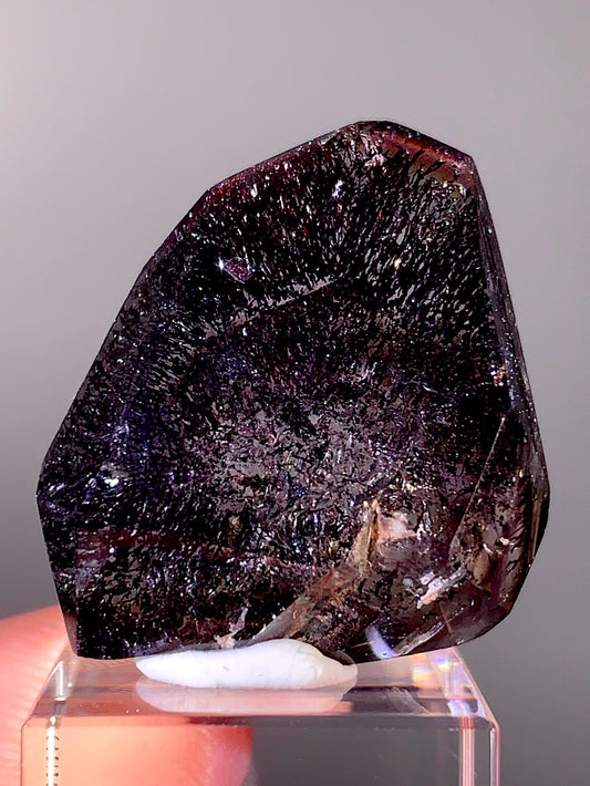 Rare Dark Shiny Super Seven Freeform with Enhydro Bubble Inclusion from Madagascar