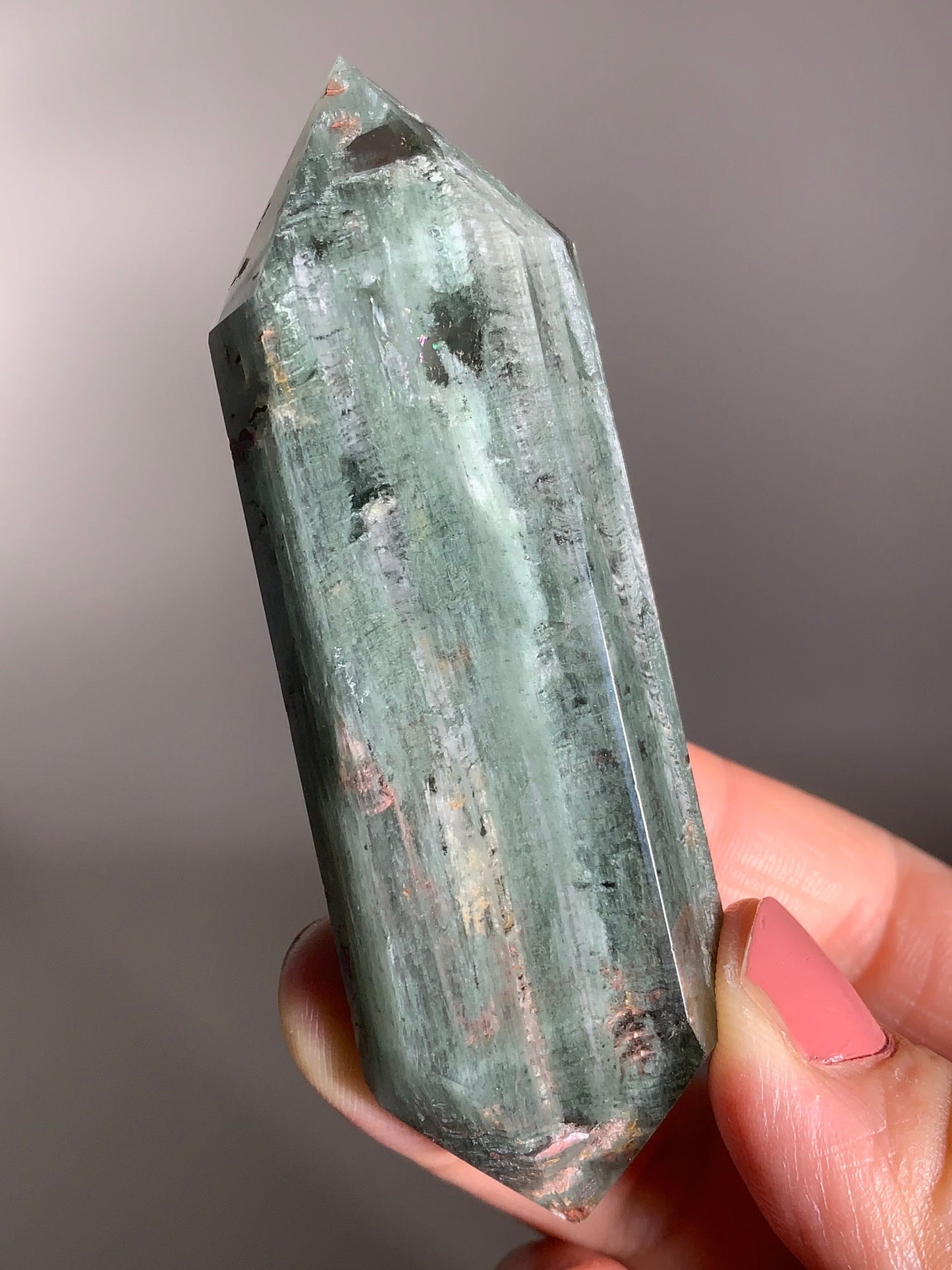 Garden Quartz Double-Terminated Cut and Polished Point from Brazil