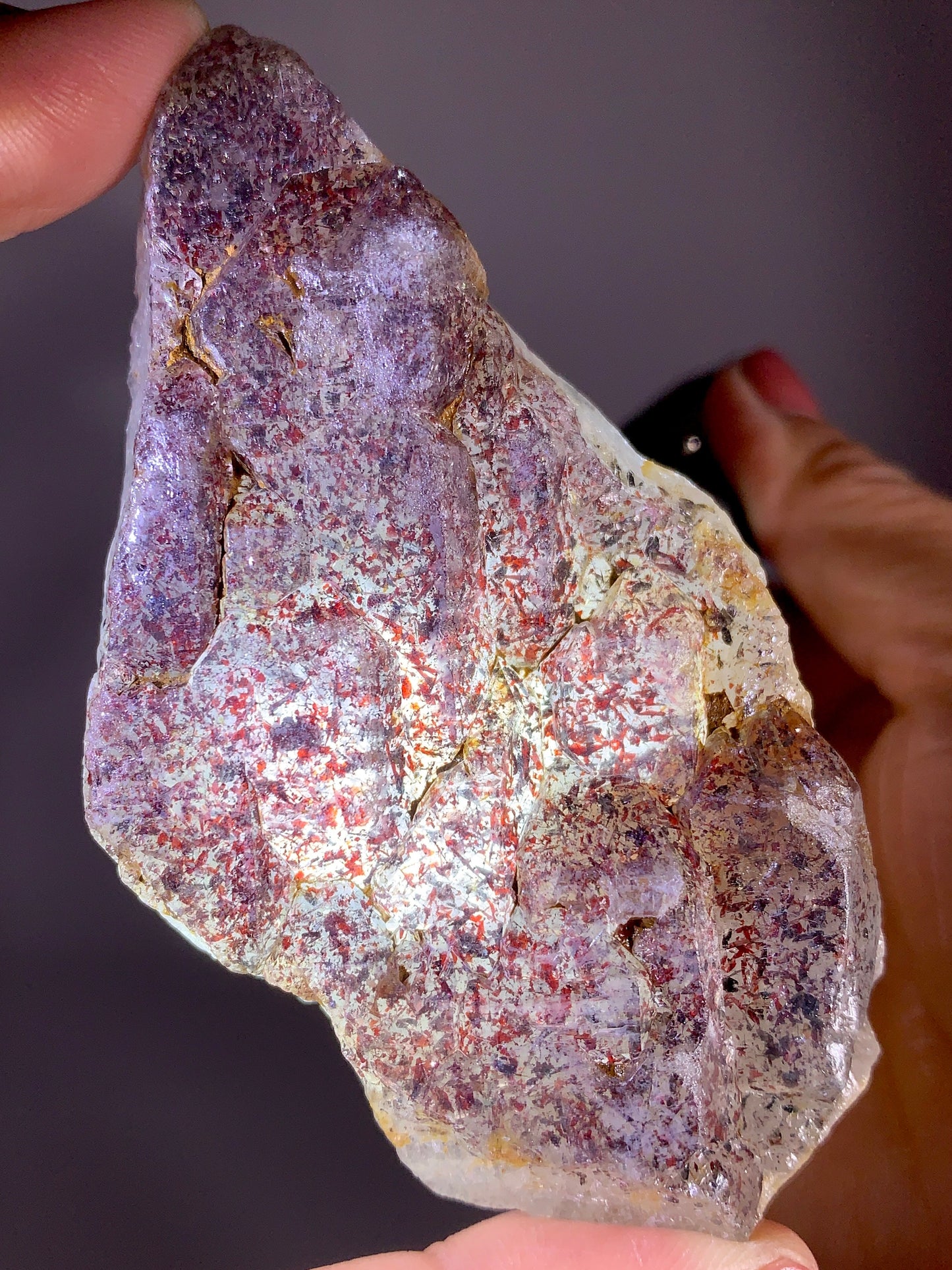 Rare Super Seven “Venom” Quartz Mineral Specimen from Madagascar | Collector’s Grade Crystal
