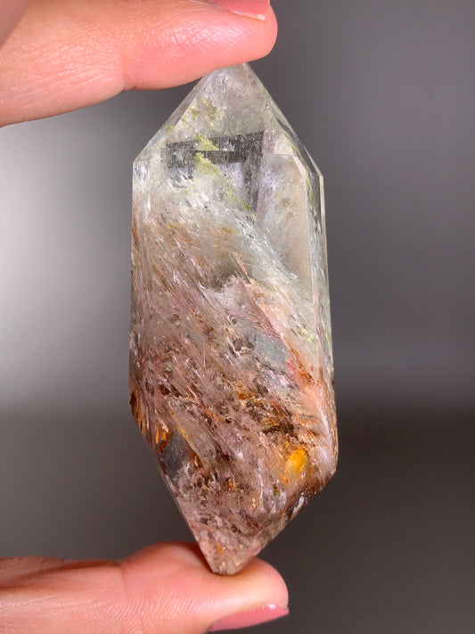 Garden Quartz Double-Terminated Cut and Polished Point from Brazil