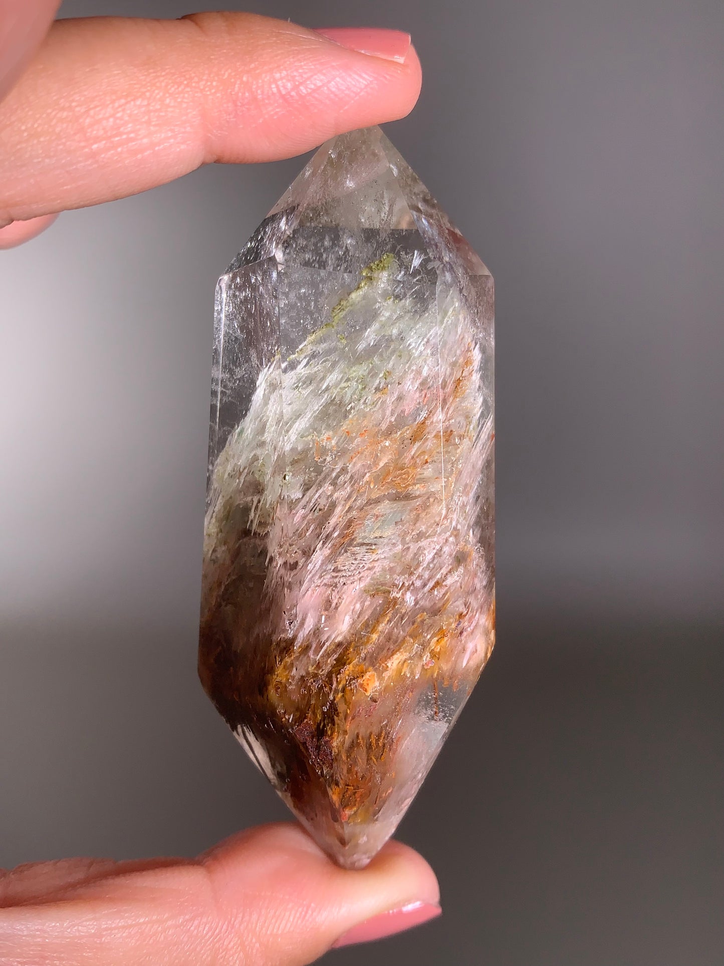 Garden Quartz Double-Terminated Cut and Polished Point from Brazil