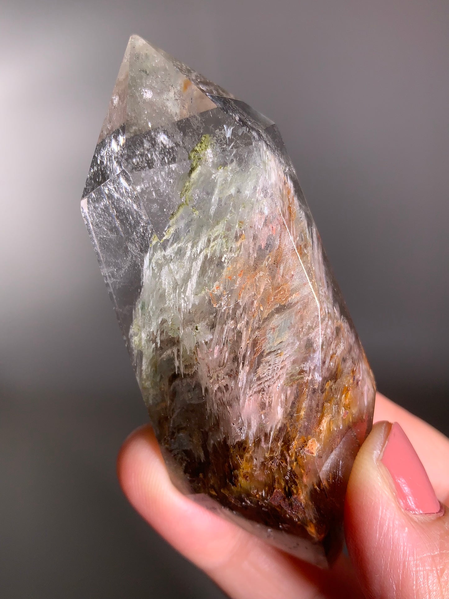 Garden Quartz Double-Terminated Cut and Polished Point from Brazil